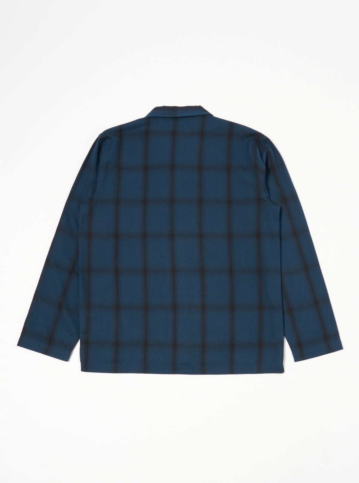 Navy Shadow Check Long Pyjama Set