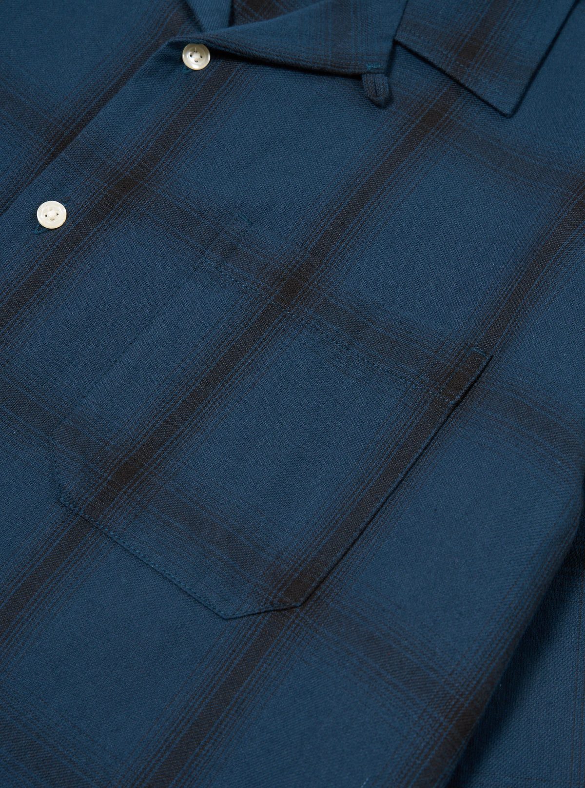 Navy Shadow Check Long Pyjama Set