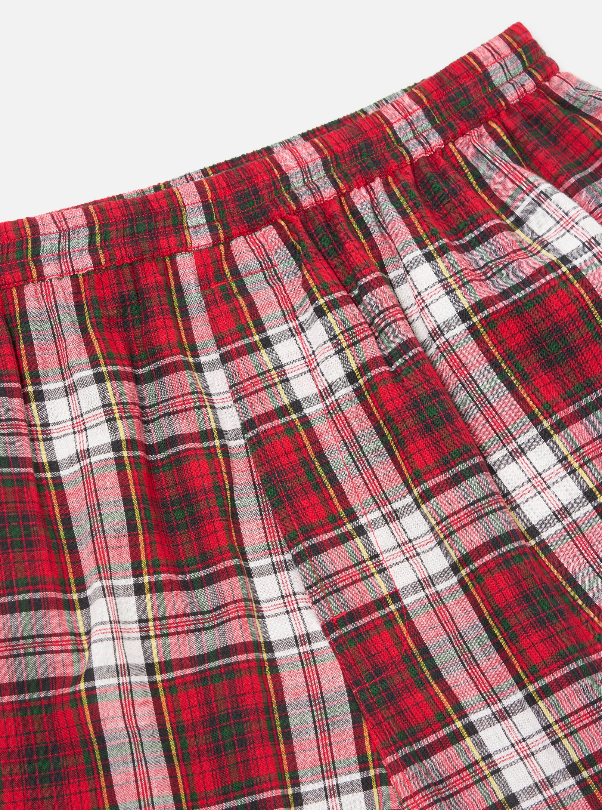 Red Madras Check Short Pyjama Set