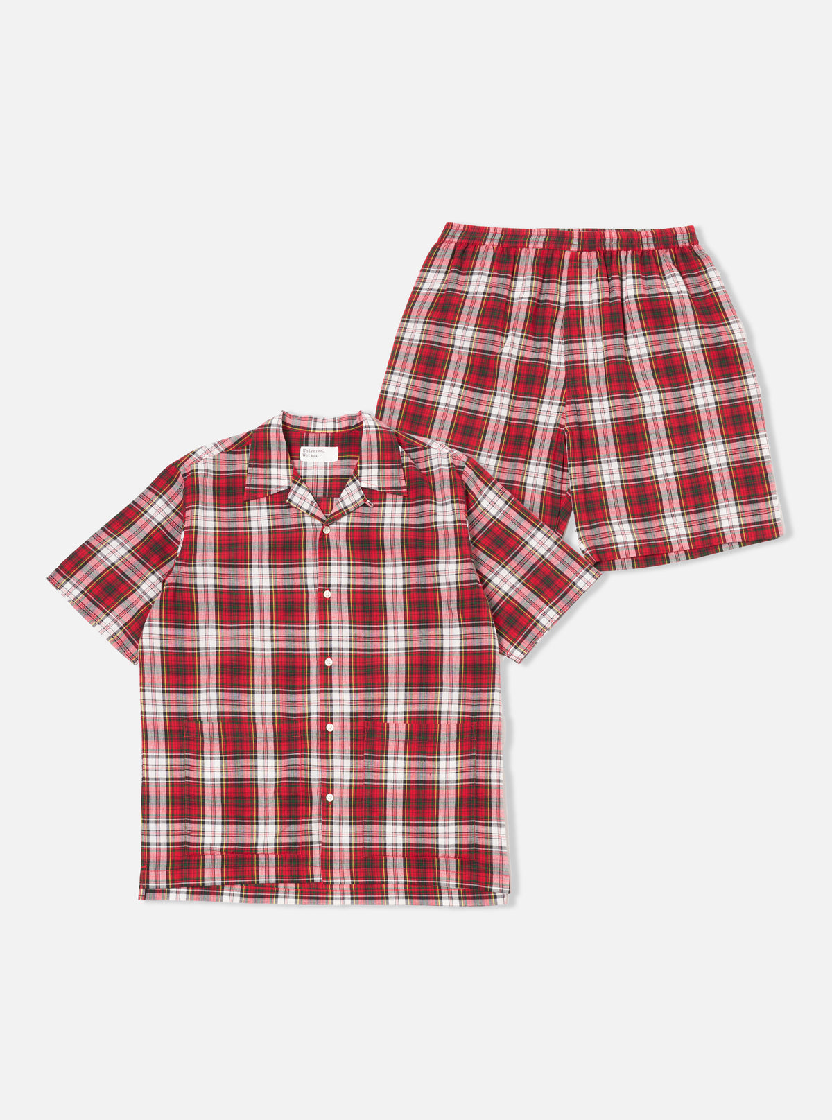 Red Madras Check Short Pyjama Set