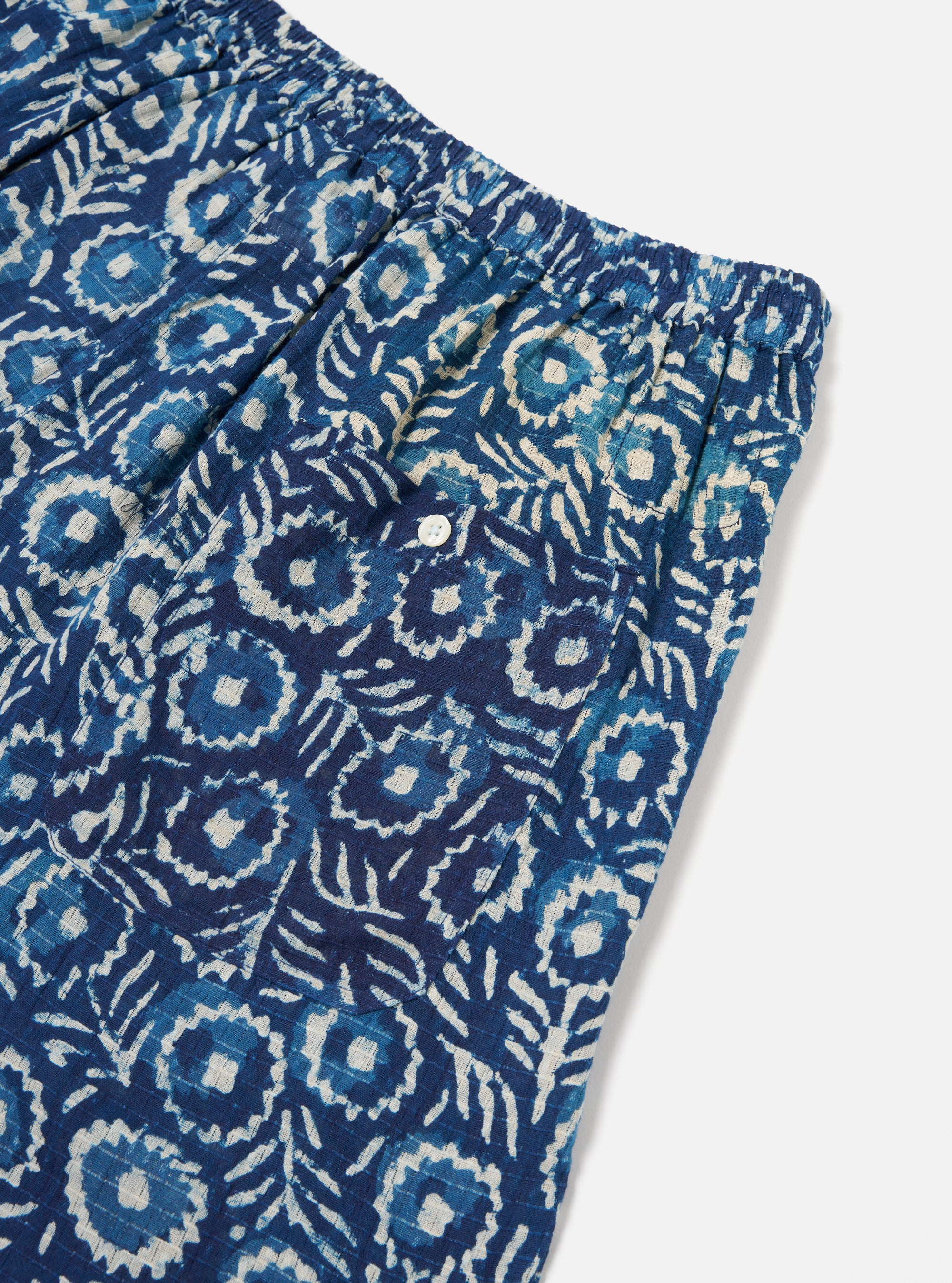 Indigo Hand Block Print Short Pyjama Set