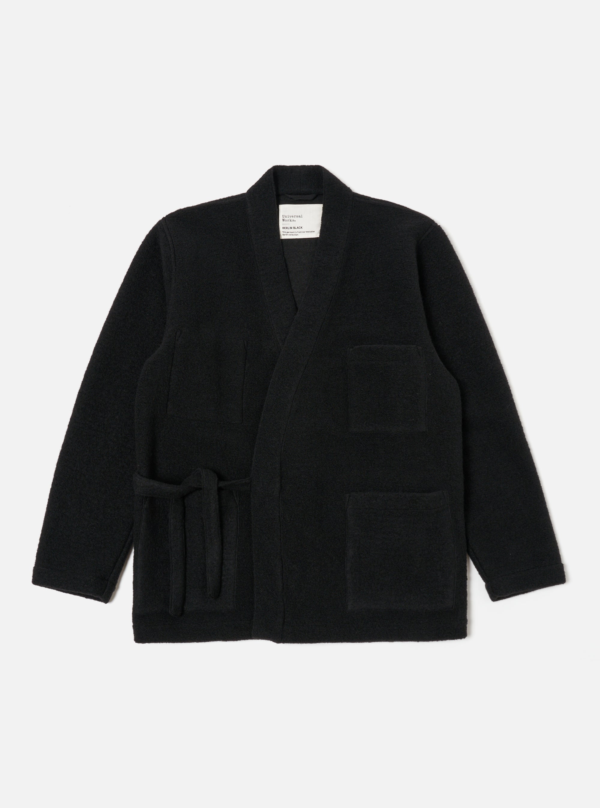 Black Wool Fleece Kyoto Work Jacket