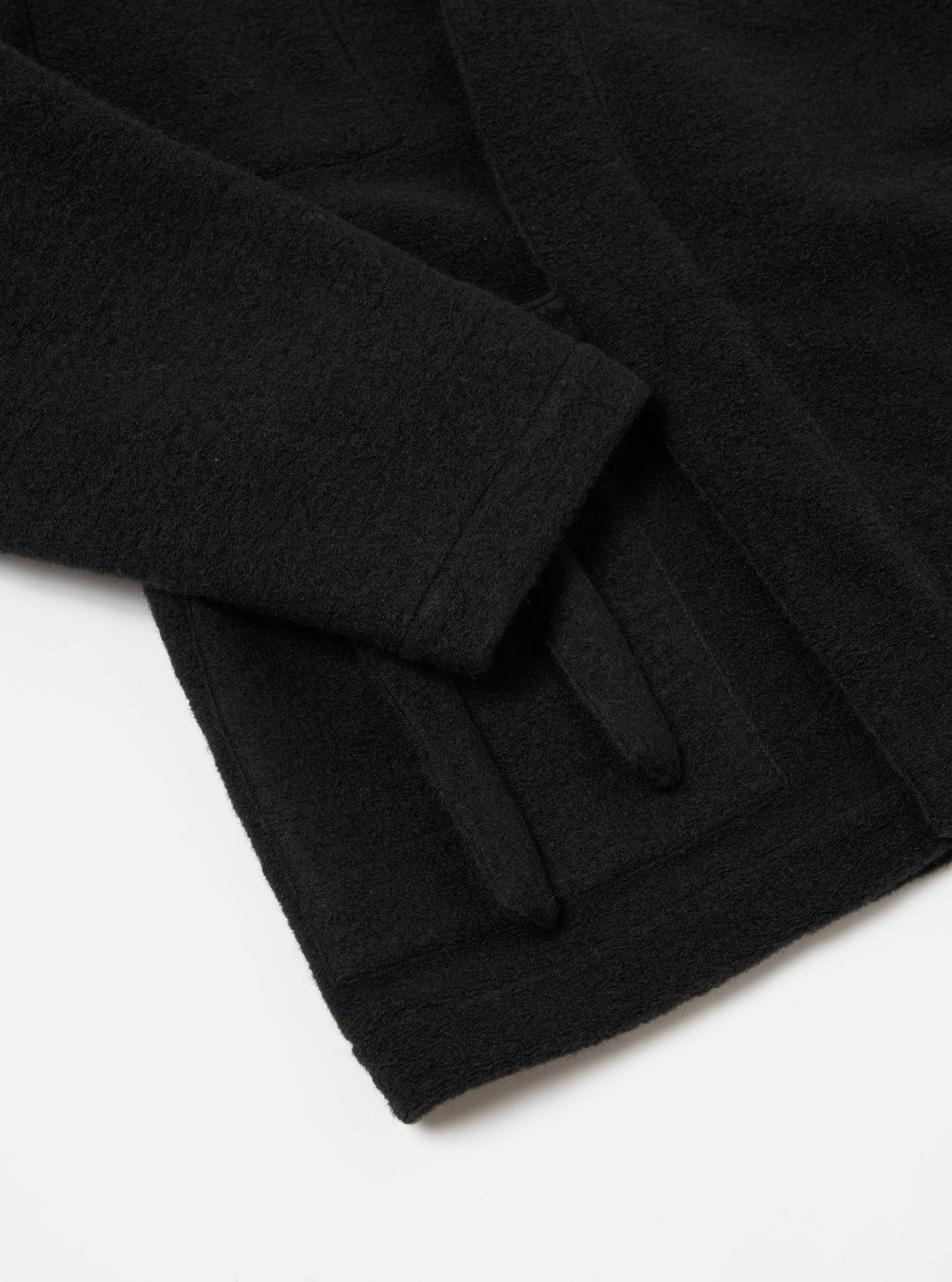 Black Wool Fleece Kyoto Work Jacket