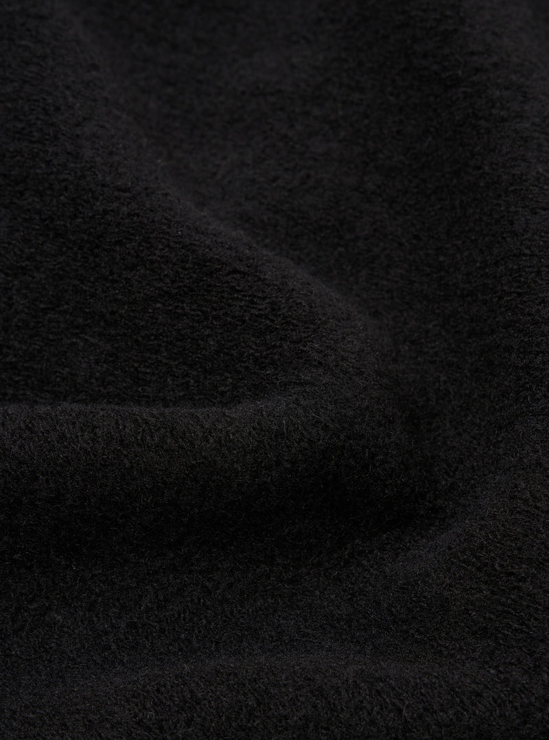 Black Wool Fleece Kyoto Work Jacket