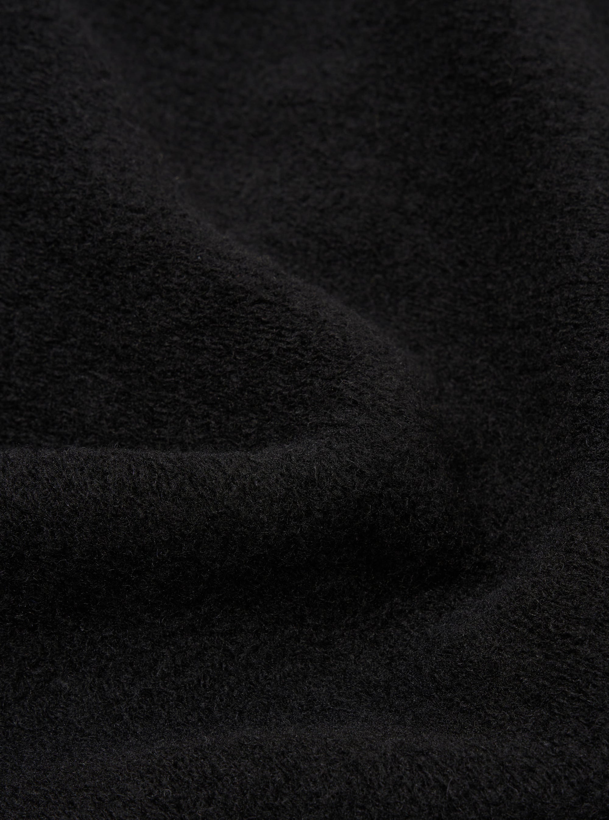 Black Wool Fleece Kyoto Work Jacket