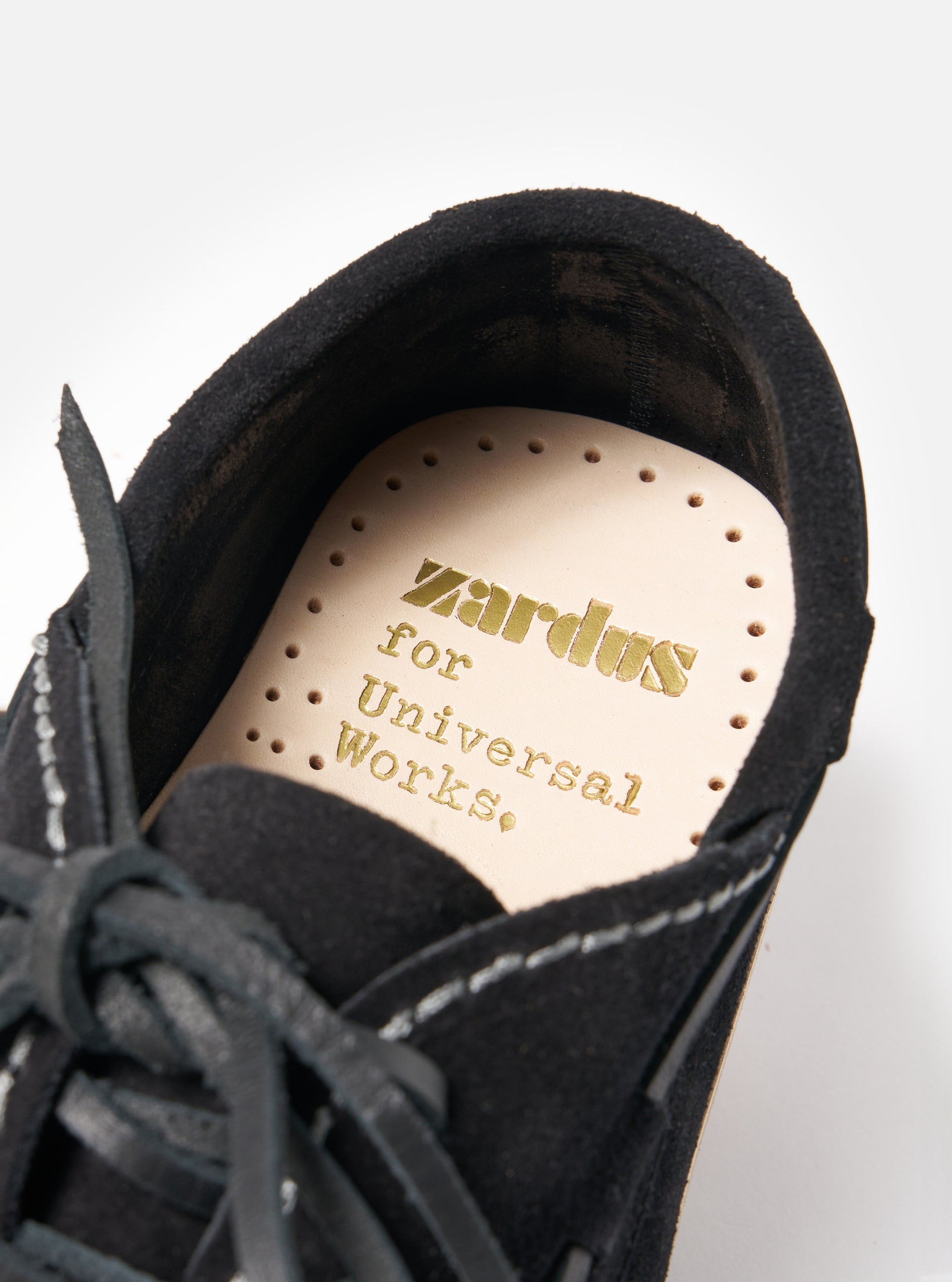 Zardus for Universal Works Black Suede Oliver