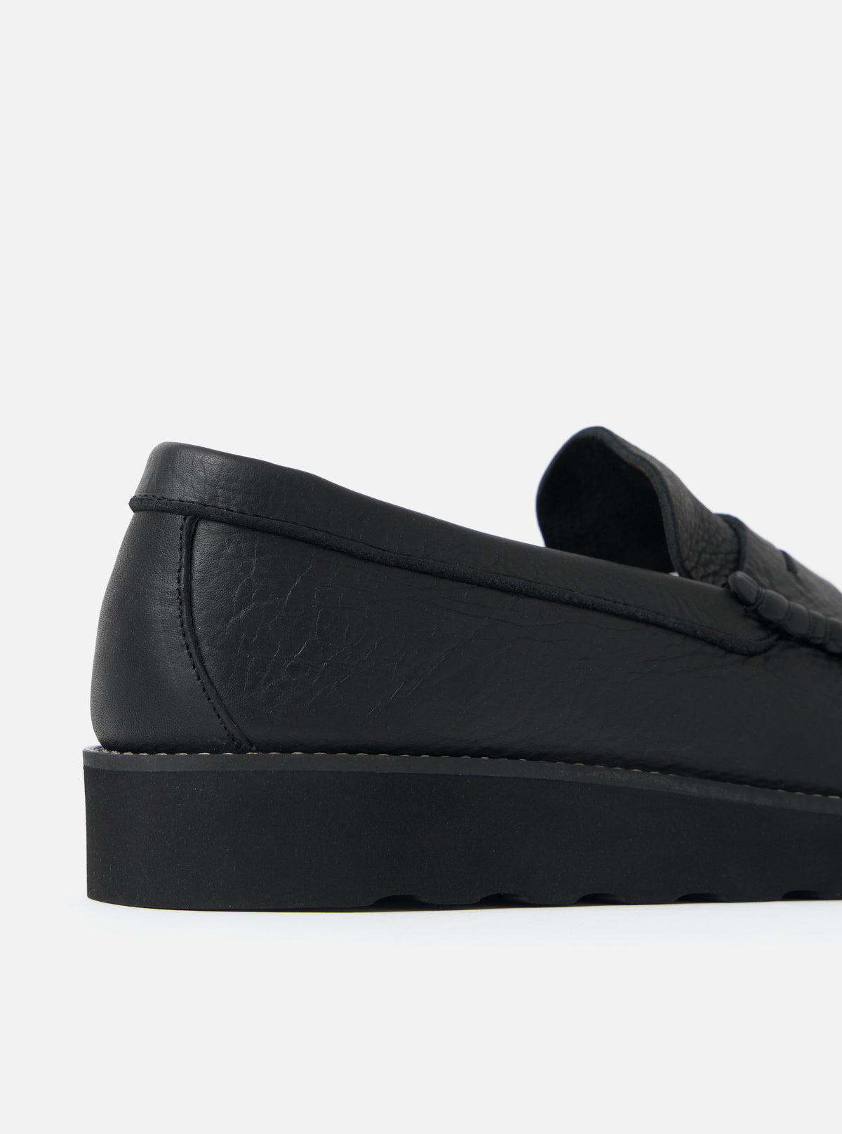 Zardus for Universal Works Black Leather Reggie Loafer