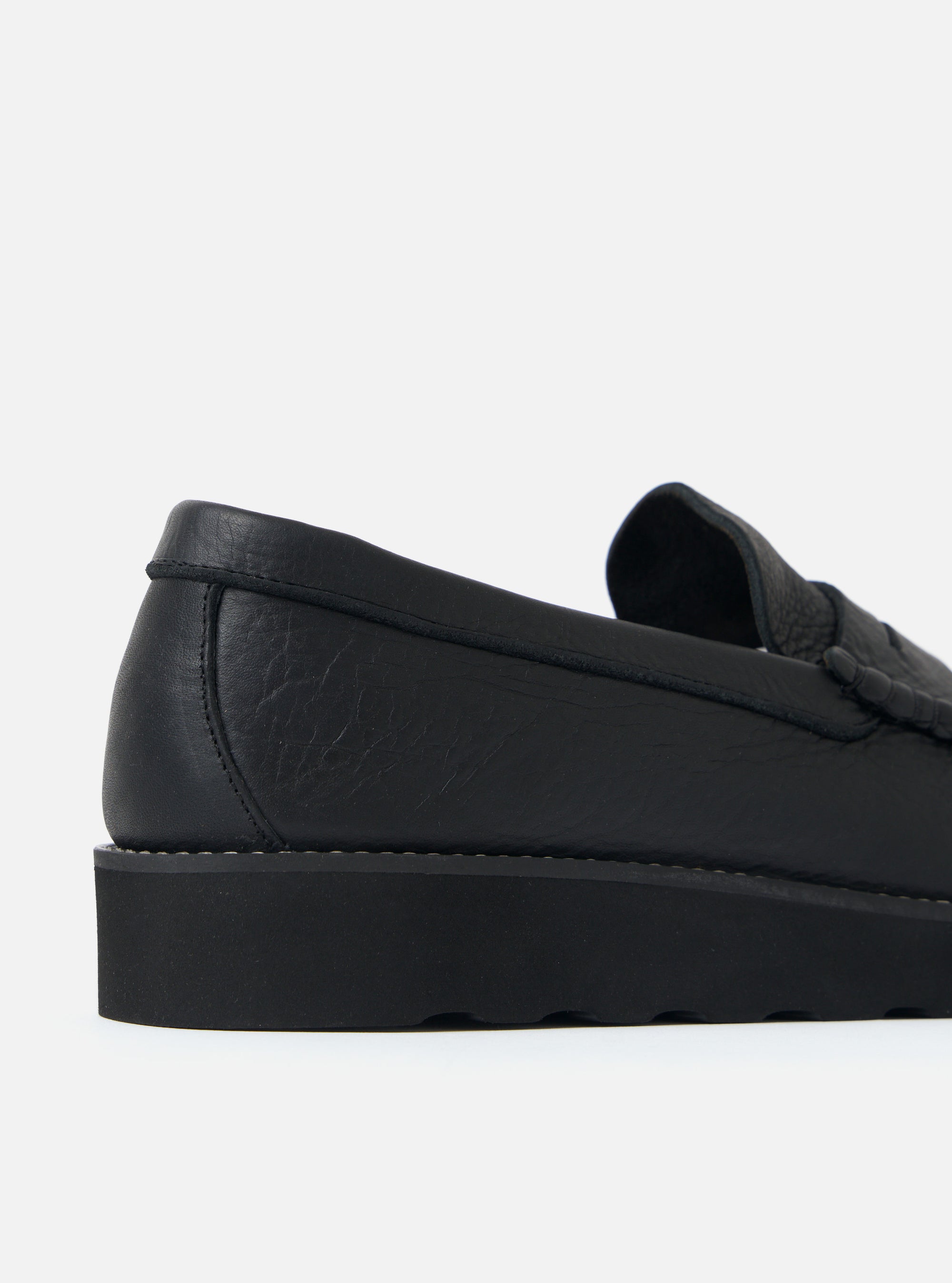 Zardus for Universal Works Black Leather Reggie Loafer