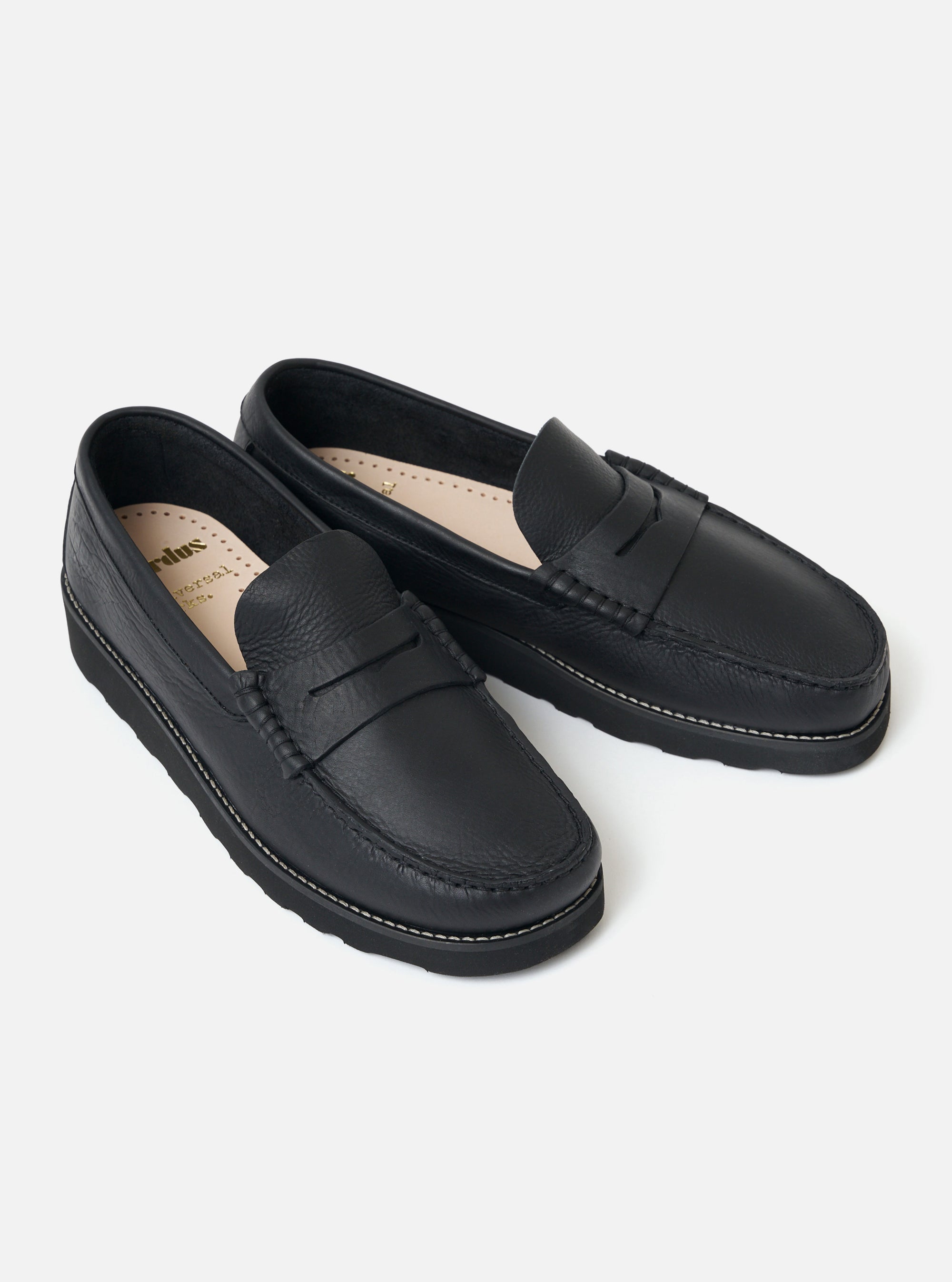 Zardus for Universal Works Black Leather Reggie Loafer