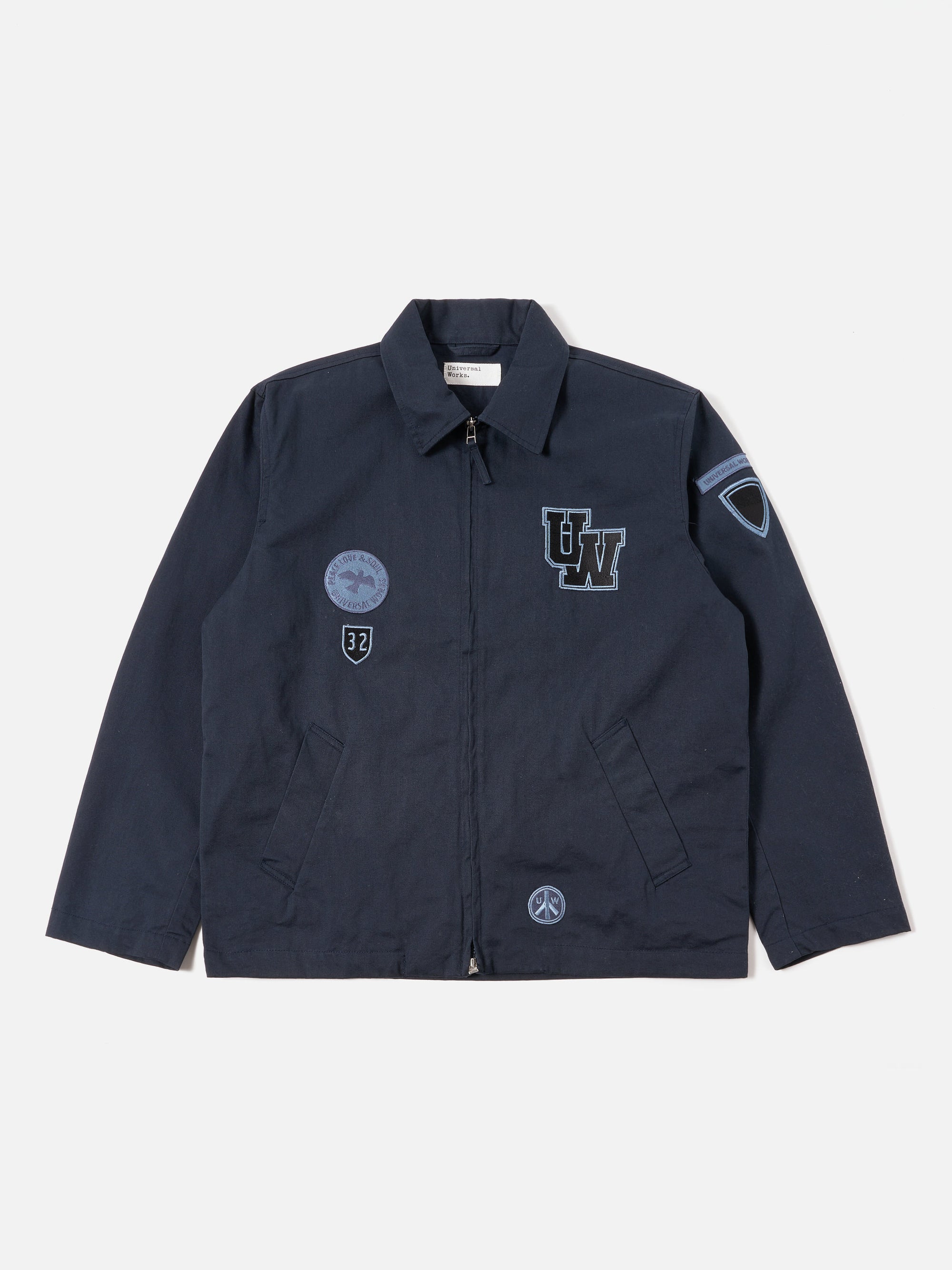 Navy Twill/Badges Drizzler Jacket