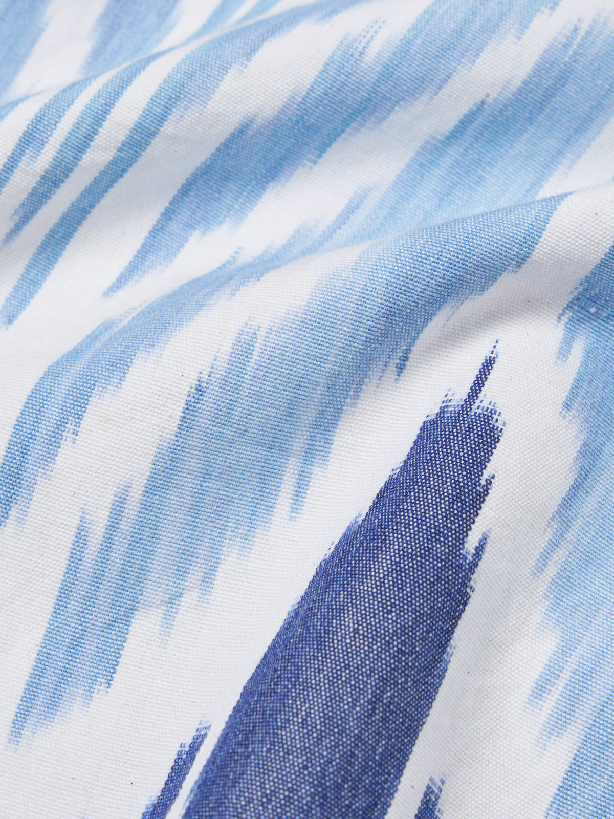 Blue Peacock Ikat Camp Shirt