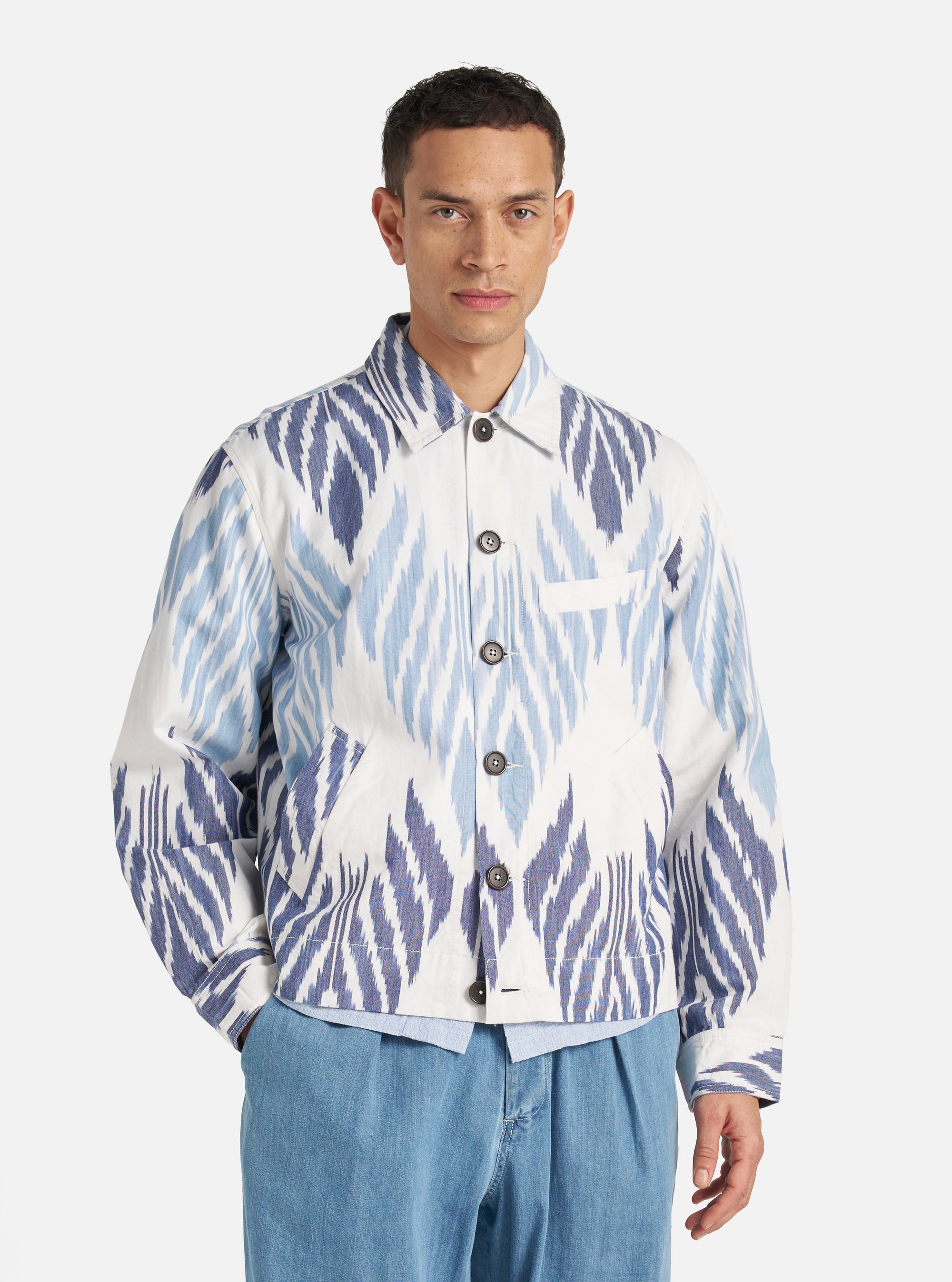 Blue Peacock Ikat James Jacket