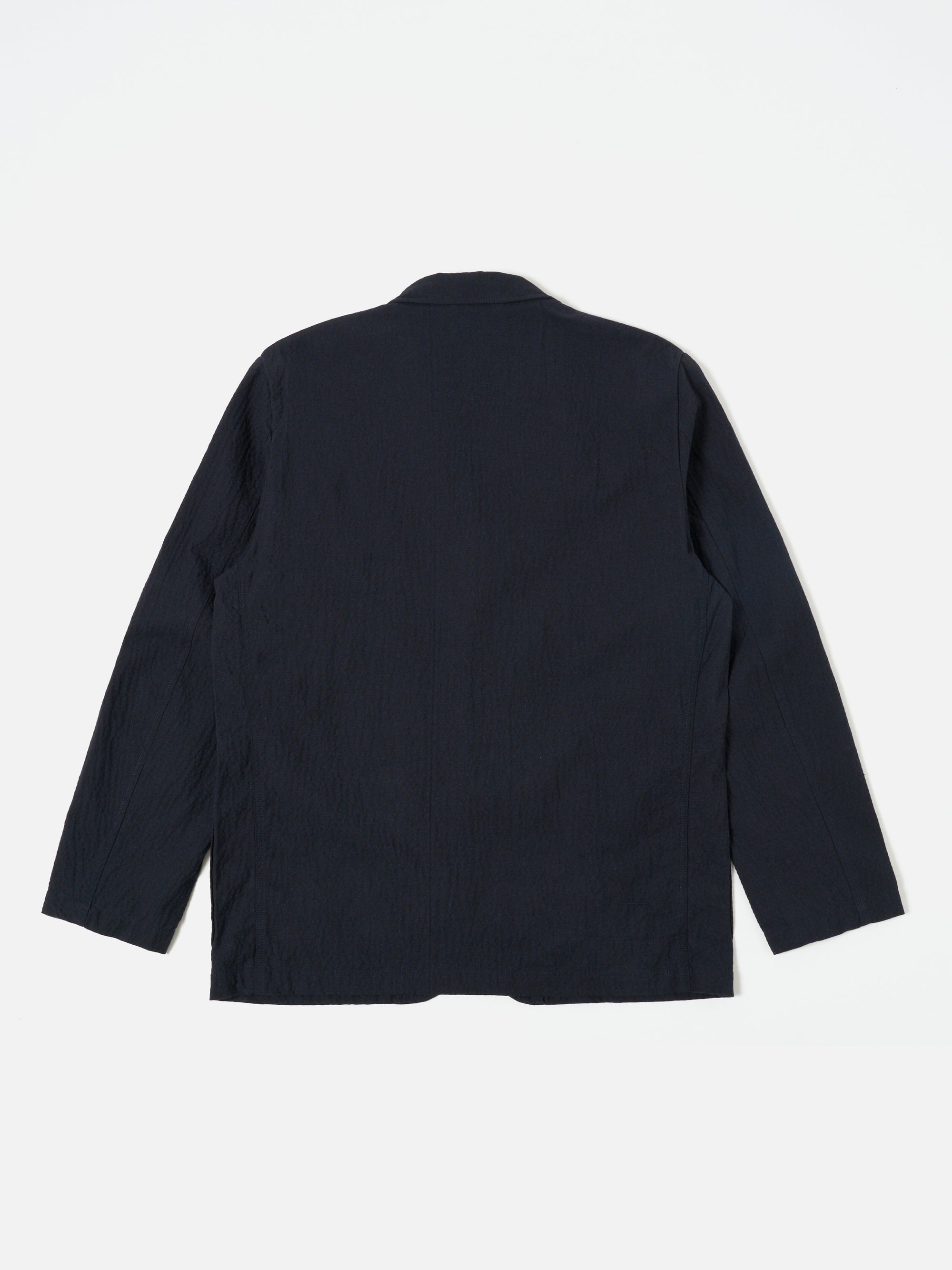 Dark Navy Ospina Cotton Two Button Jacket