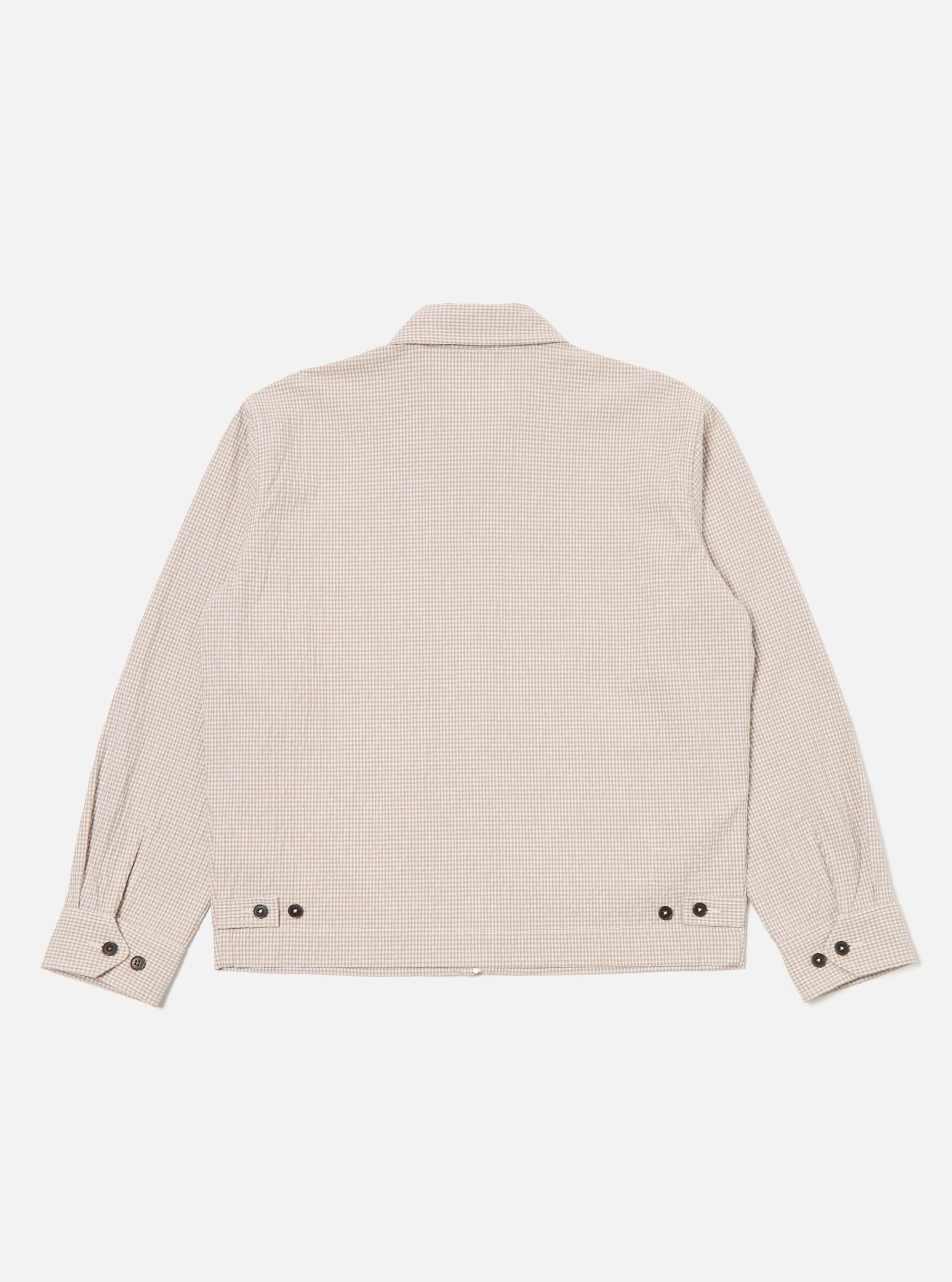 Ecru/Sand Ospina Check Cotton Windcheater Jacket