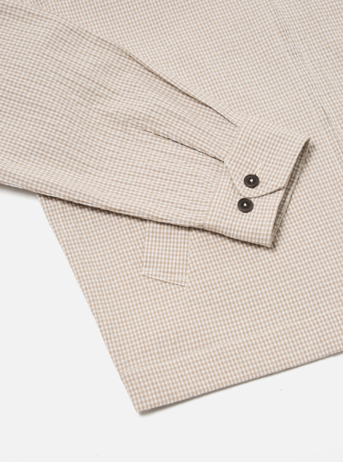 Ecru/Sand Ospina Check Cotton Windcheater Jacket