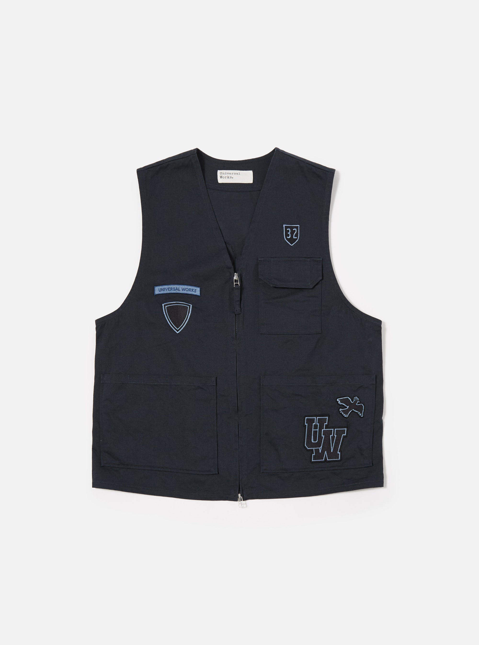 Navy Twill/Badges Marine Gilet