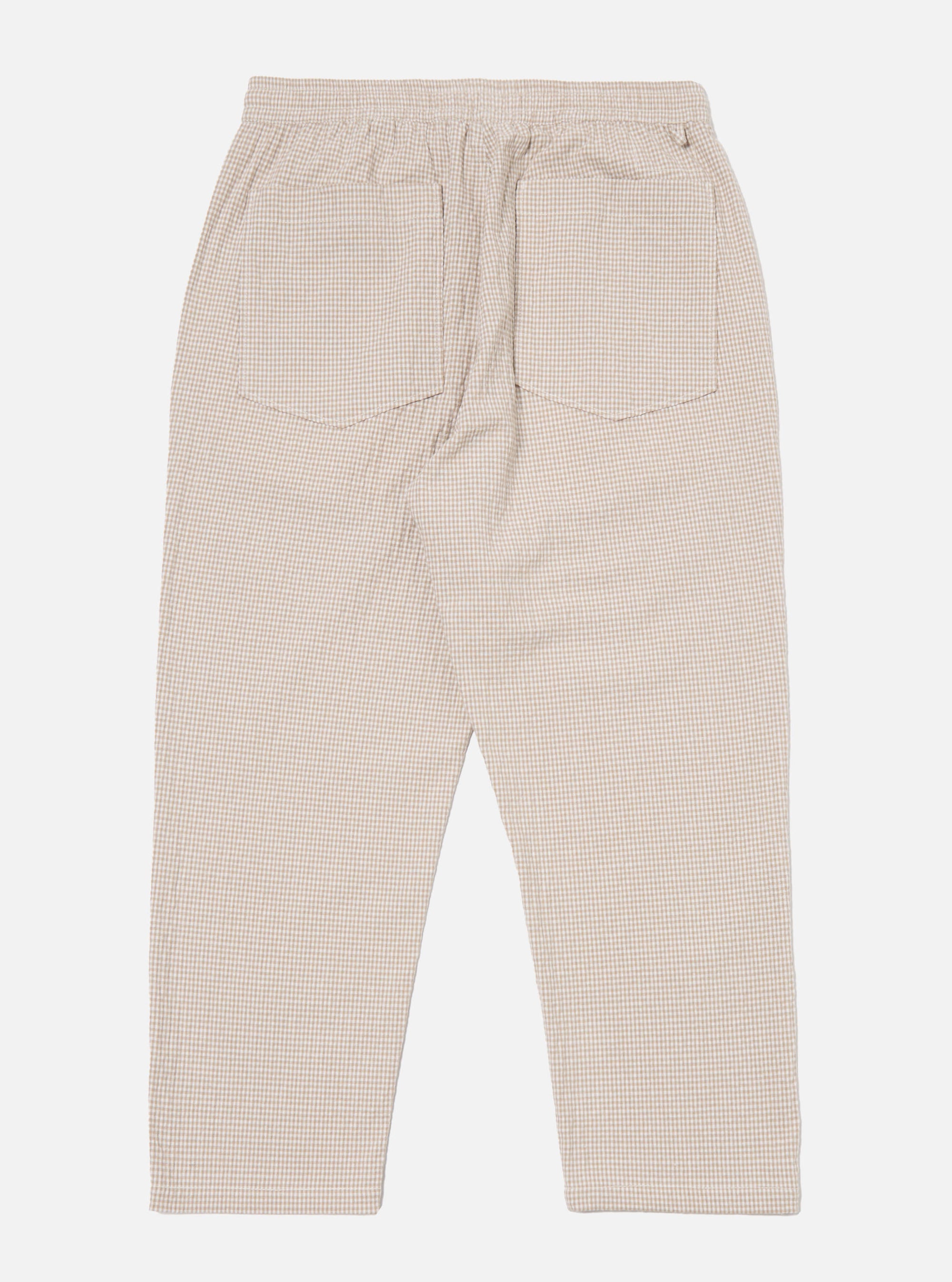 Ecru/Sand Ospina Check Cotton Hi Water Trouser
