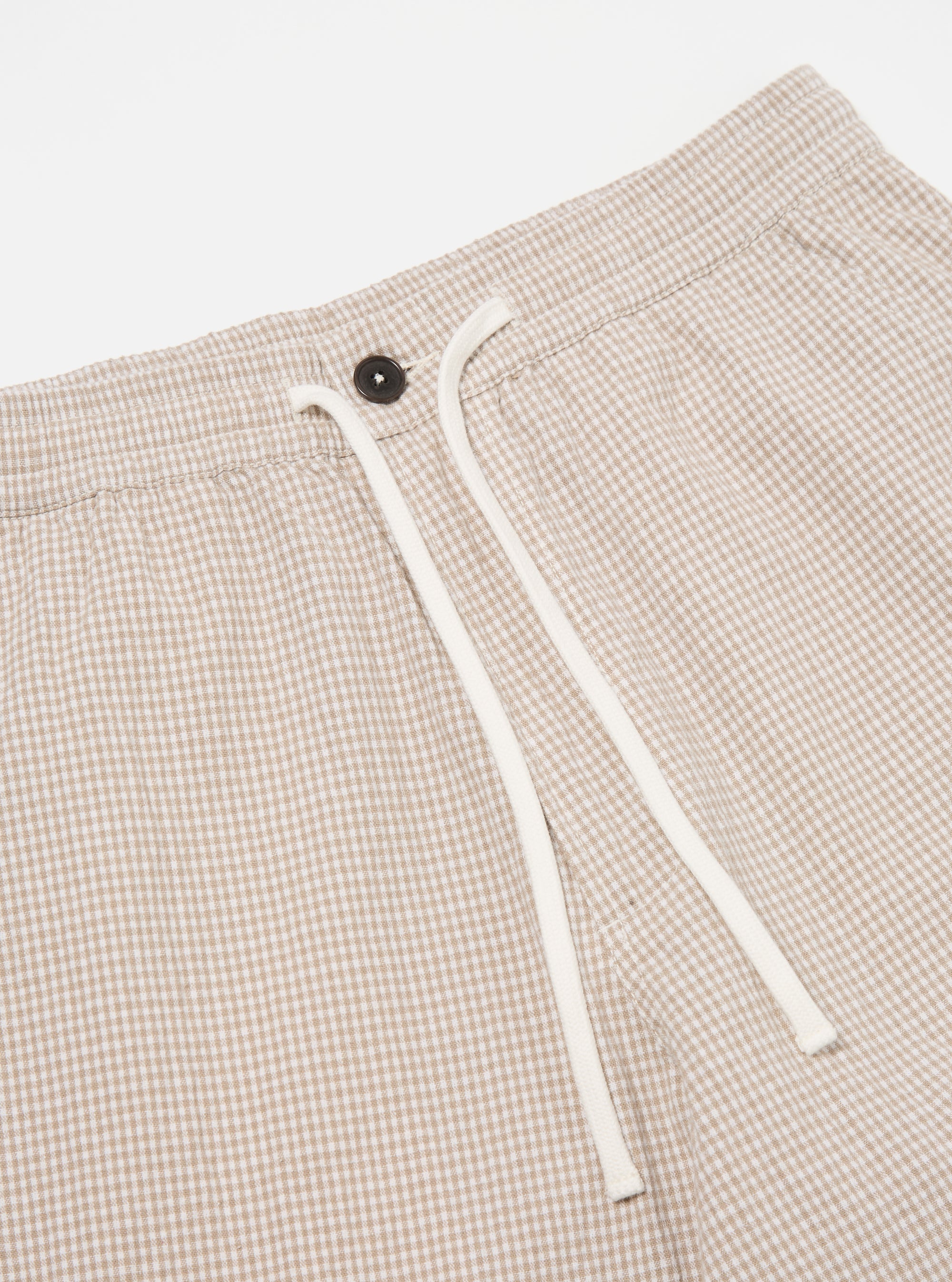 Ecru/Sand Ospina Check Cotton Hi Water Trouser