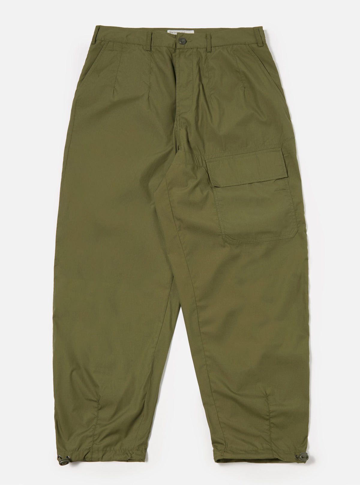 Olive Recycled Polytech Loose Pilot Trouser
