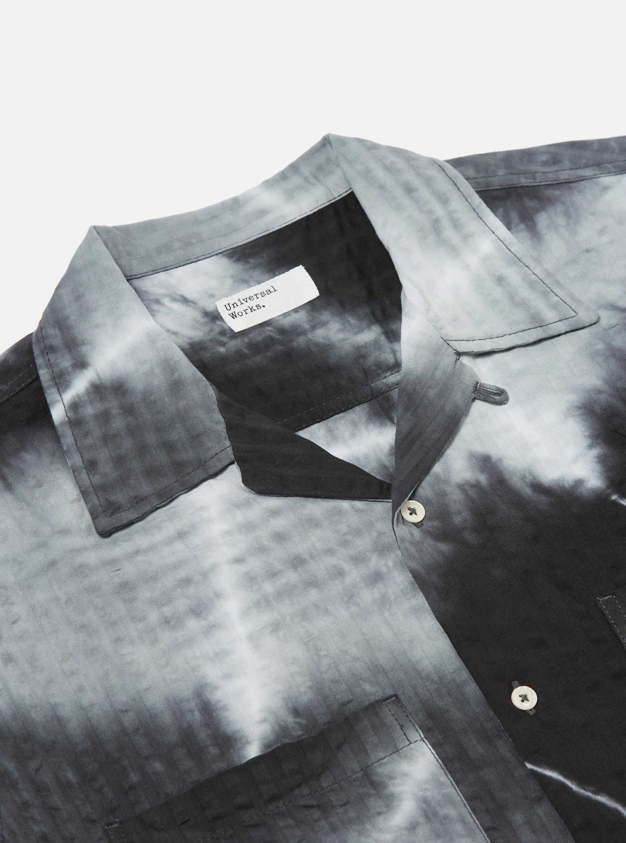 Charcoal Tie N Dye Seersucker Camper Shirt