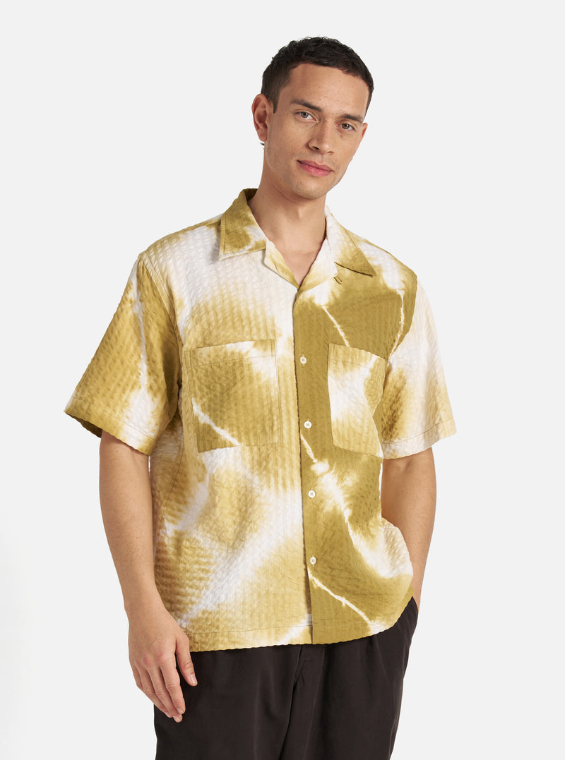 Khaki Tie N Dye Seersucker Camper Shirt