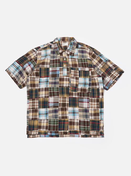 Brown Madras Check S/S Pullover Shirt