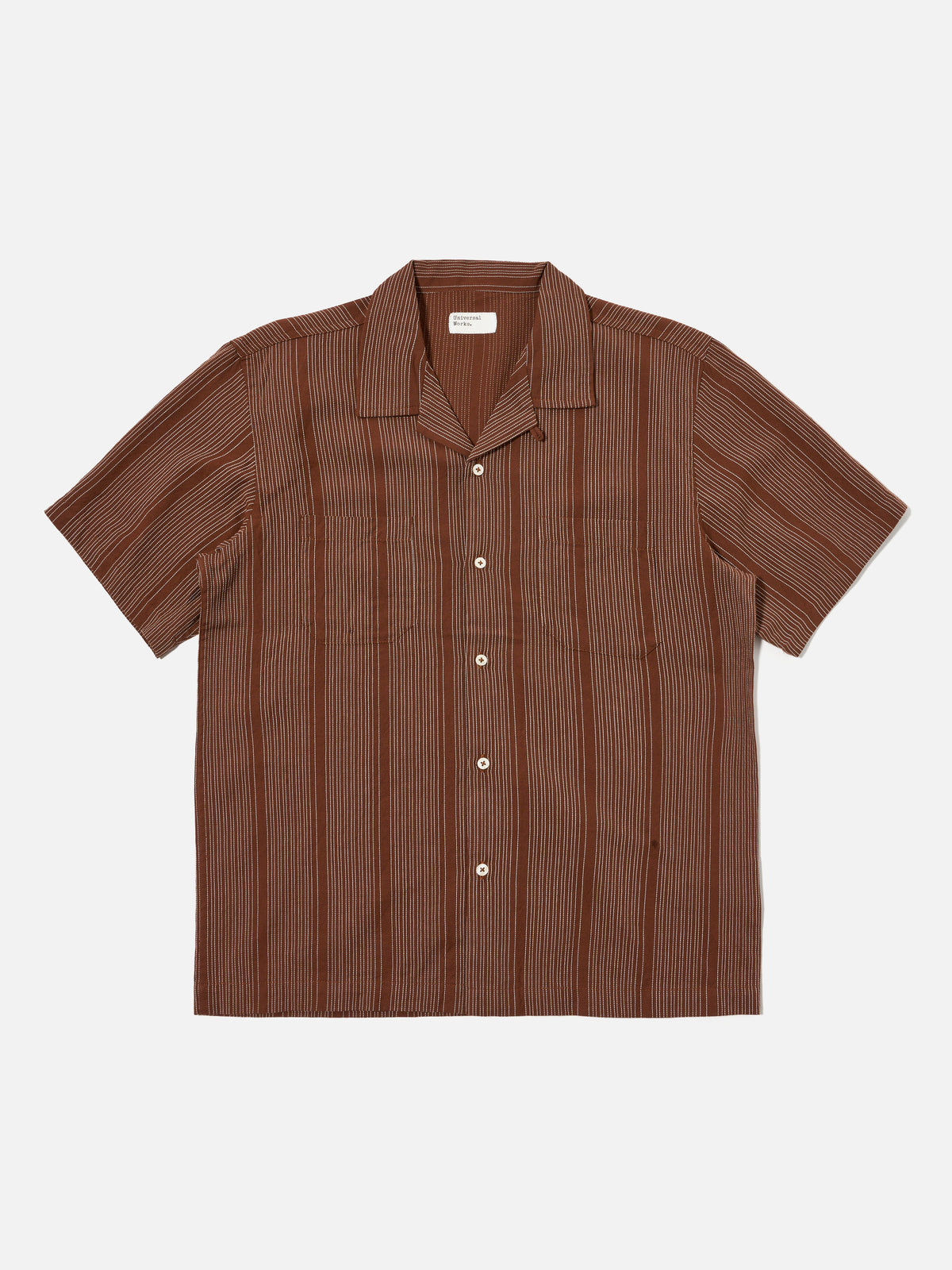 Brown Kantha Stripe Sal Road Shirt