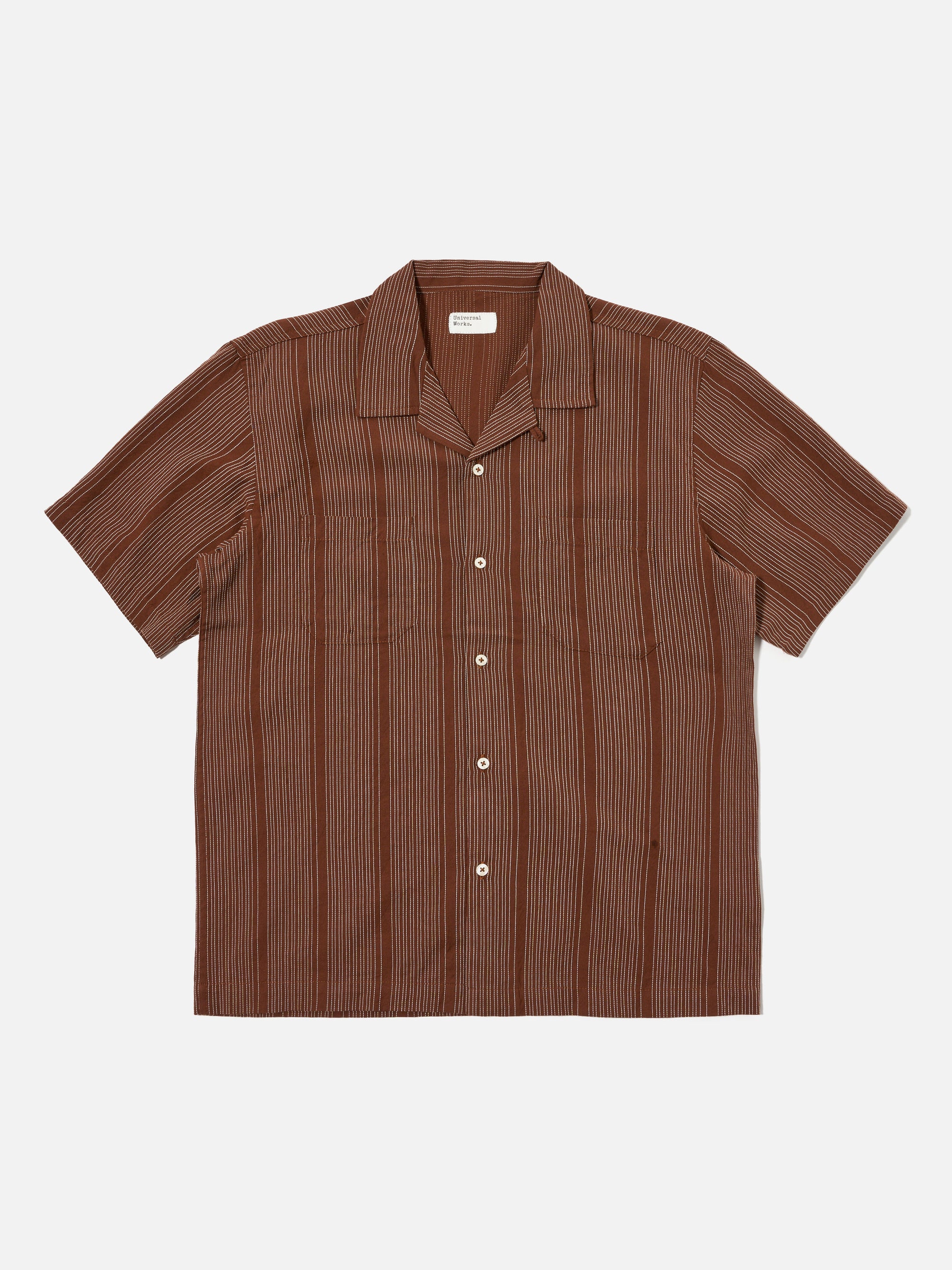 Brown Kantha Stripe Sal Road Shirt