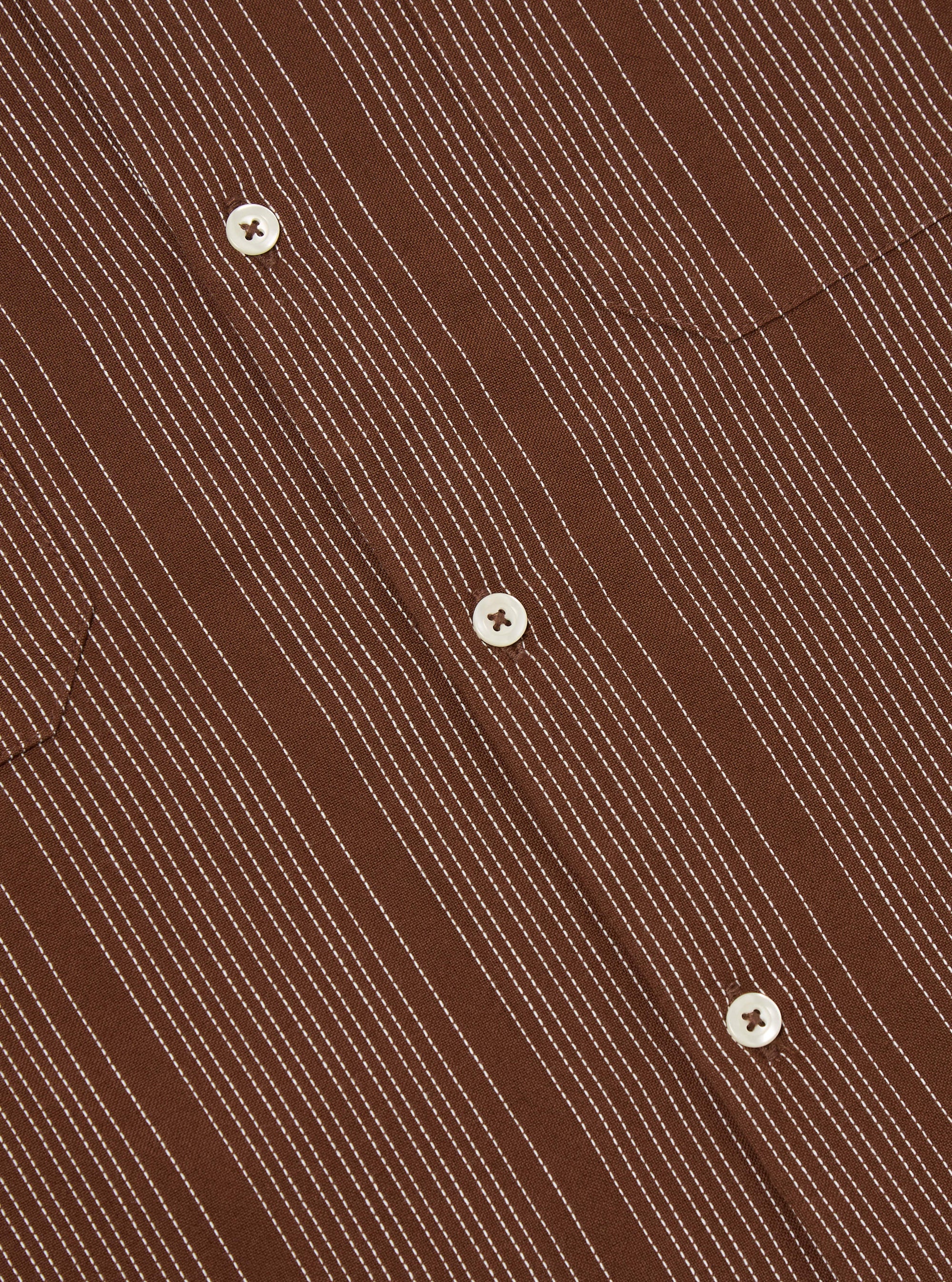 Brown Kantha Stripe Sal Road Shirt