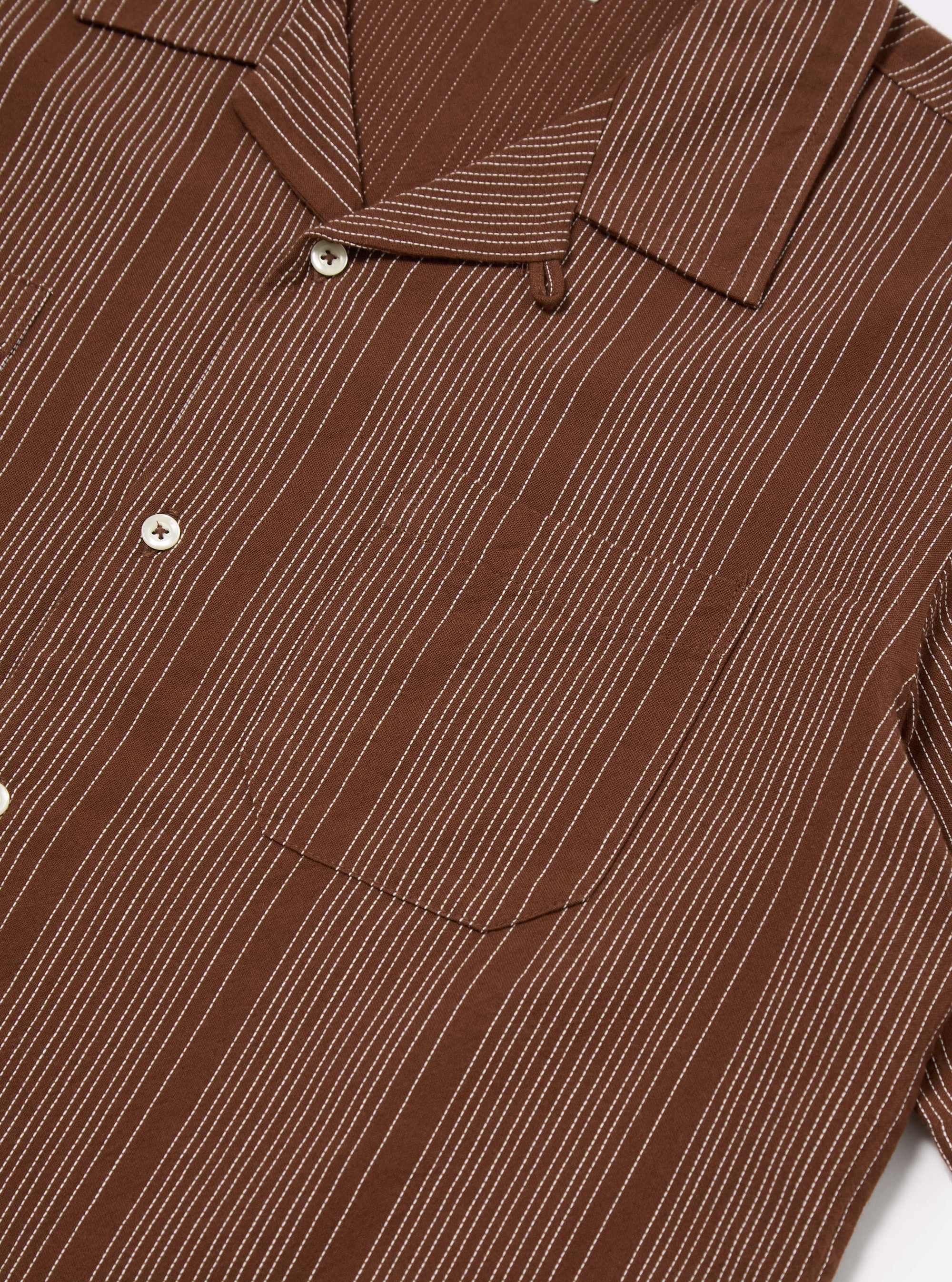 Brown Kantha Stripe Sal Road Shirt