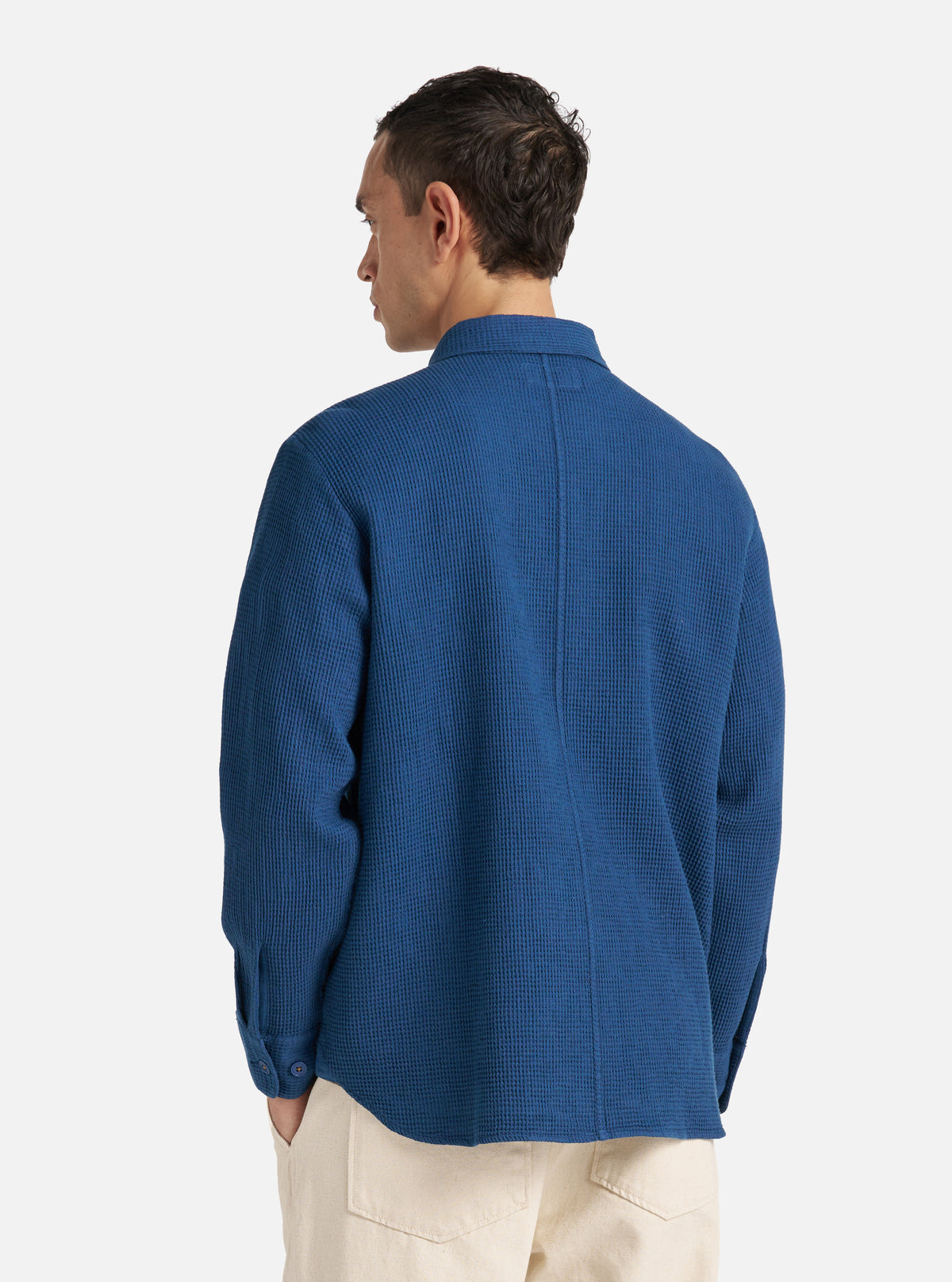 Navy Japanese Waffle Travail Overshirt