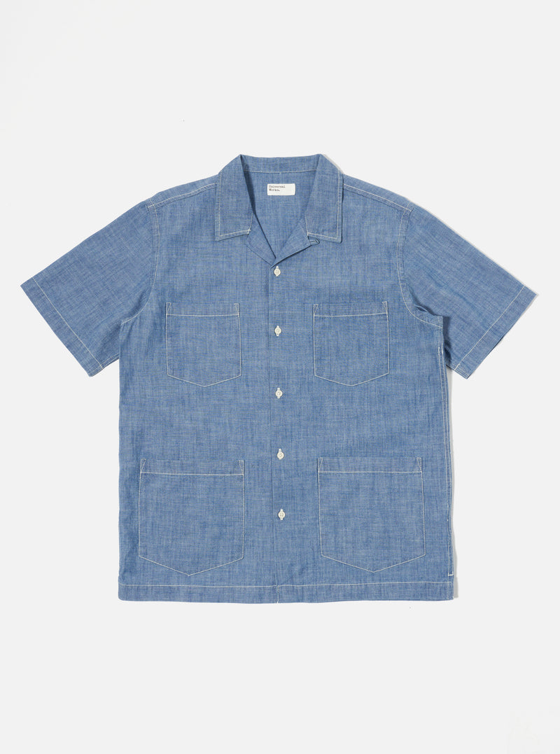 Washed Indigo Chambray Summer Overshirt