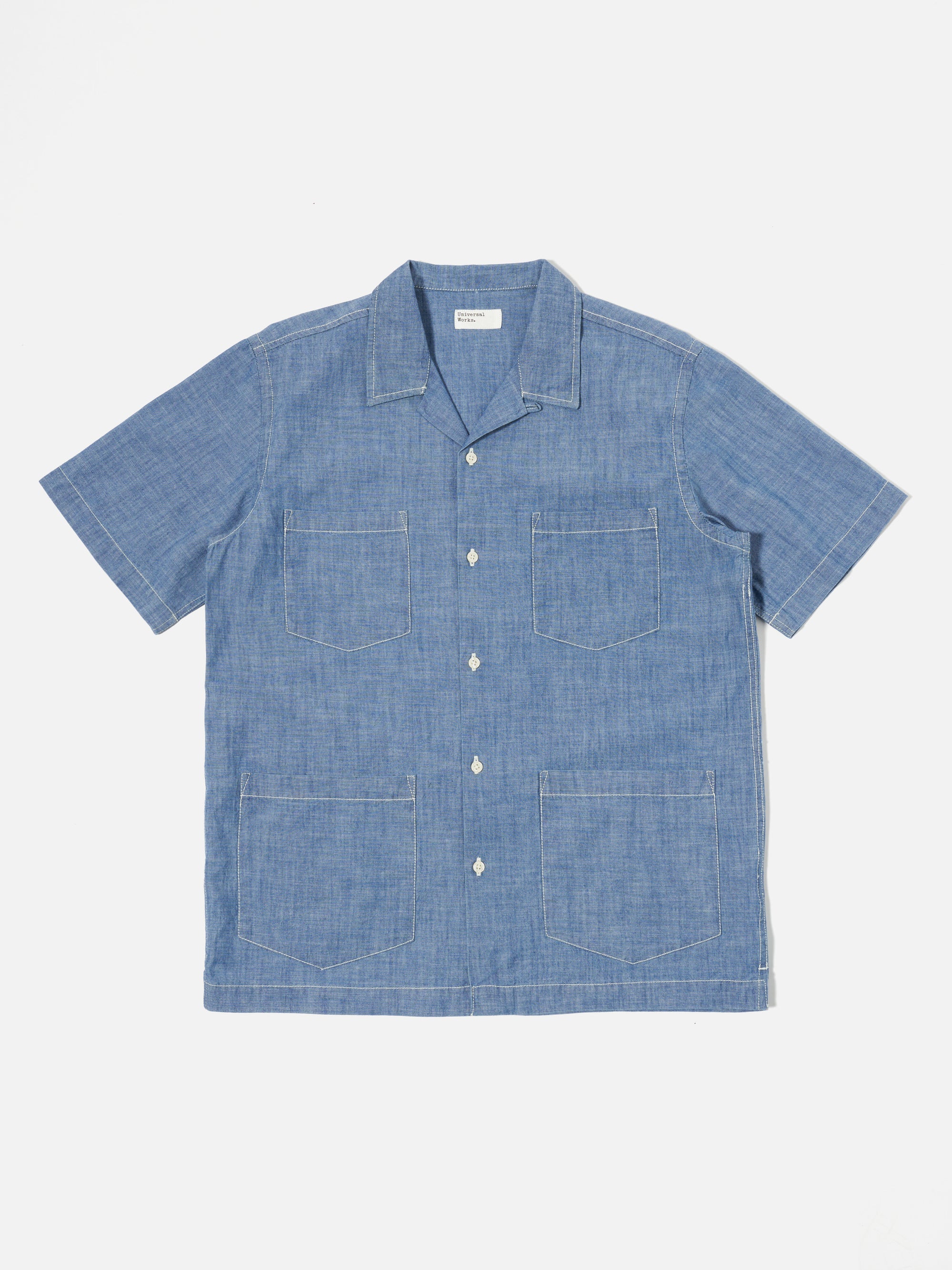 Washed Indigo Chambray Summer Overshirt