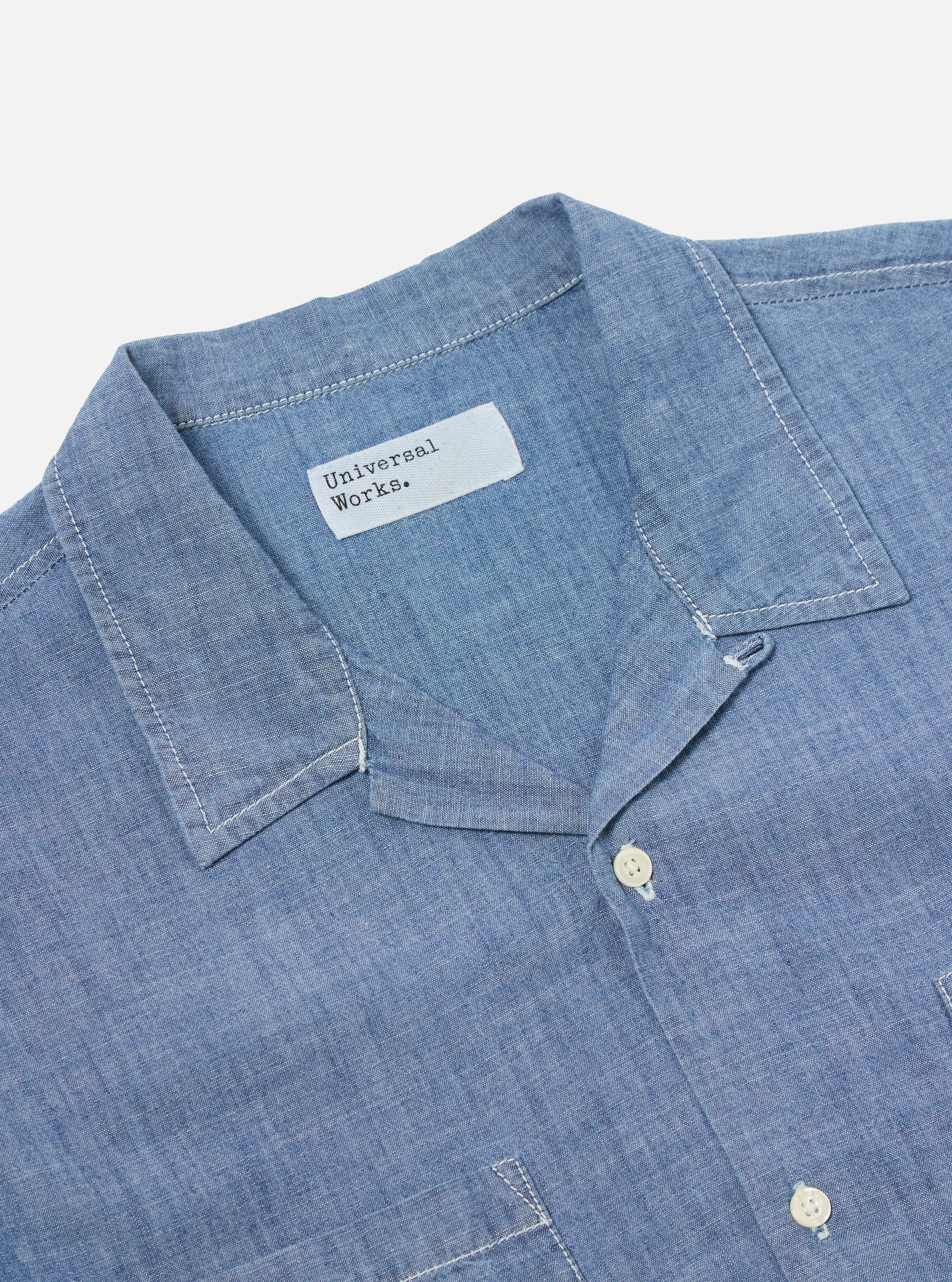Washed Indigo Chambray Summer Overshirt