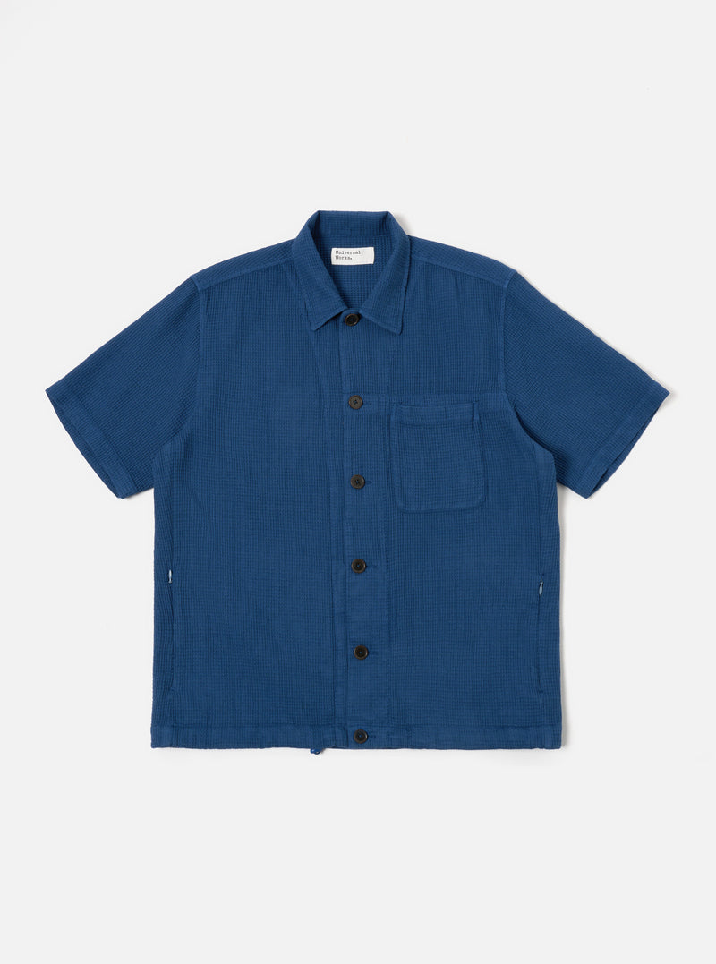Navy Japanese Waffle Tech Overshirt