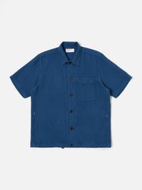 Navy Japanese Waffle Tech Overshirt