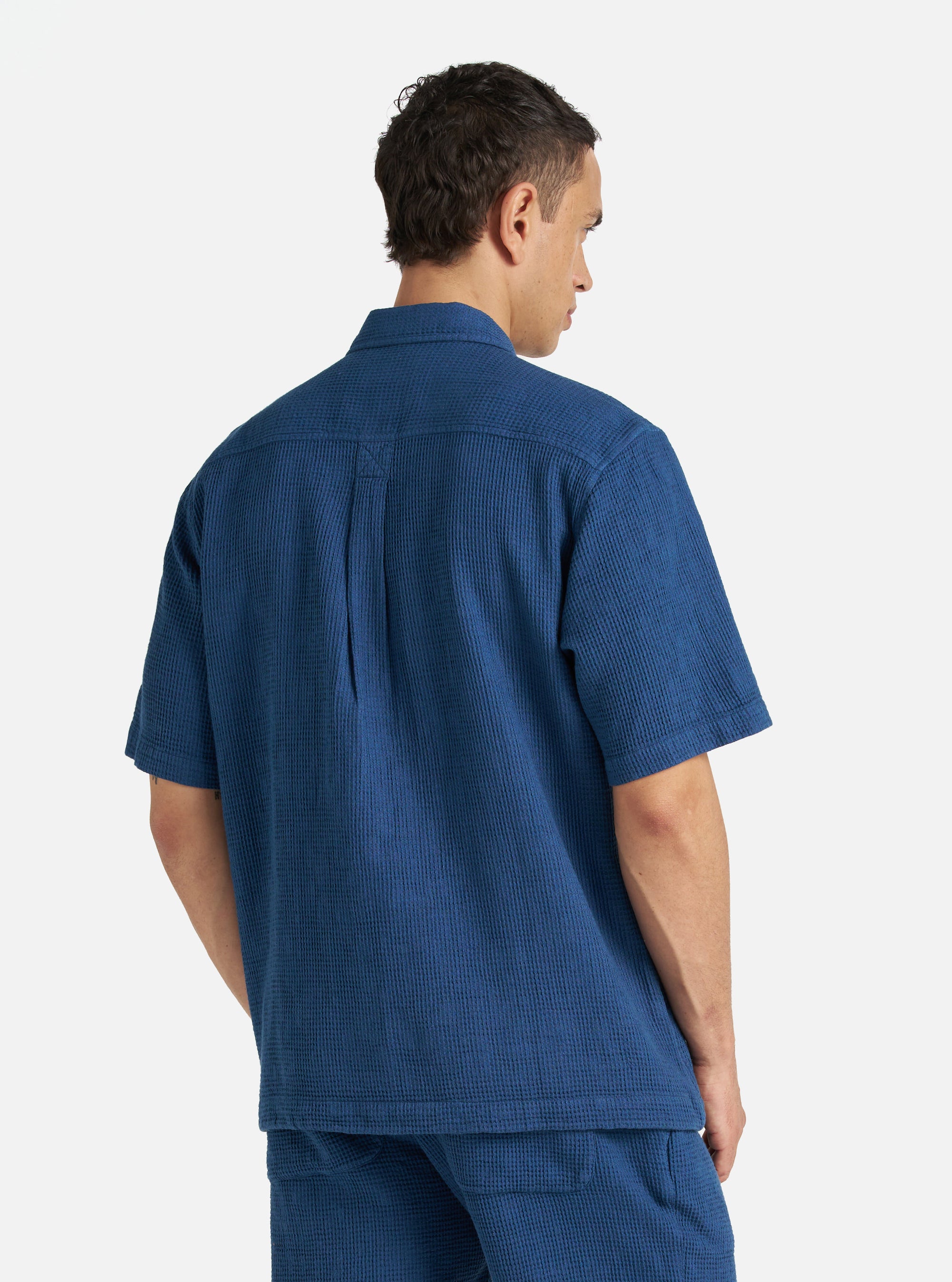 Navy Japanese Waffle Tech Overshirt