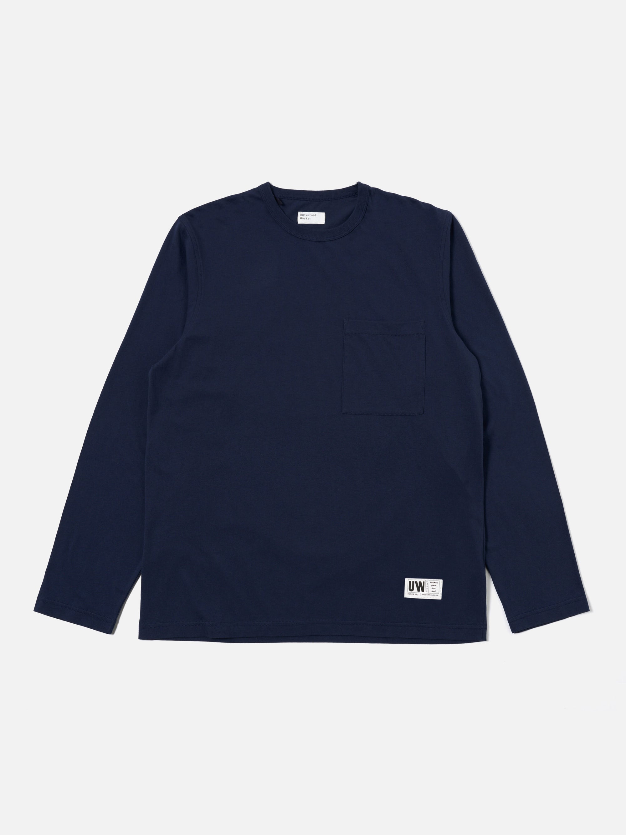 Navy Single Jersey L/S Tee