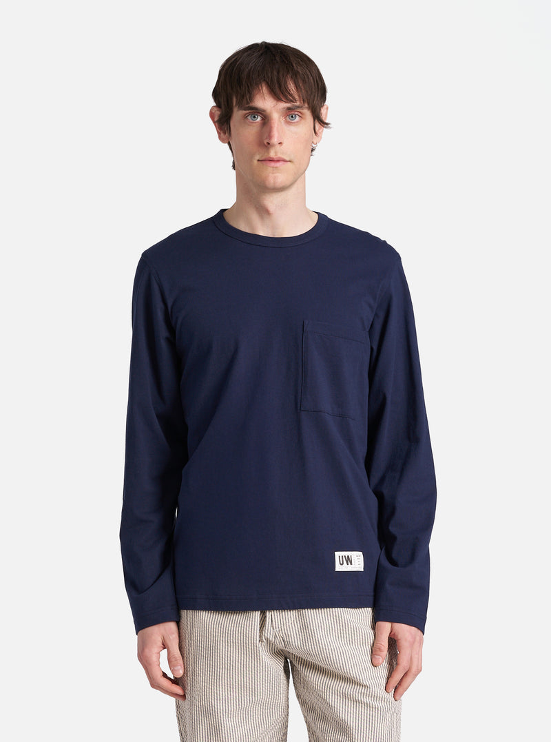 Navy Single Jersey L/S Tee