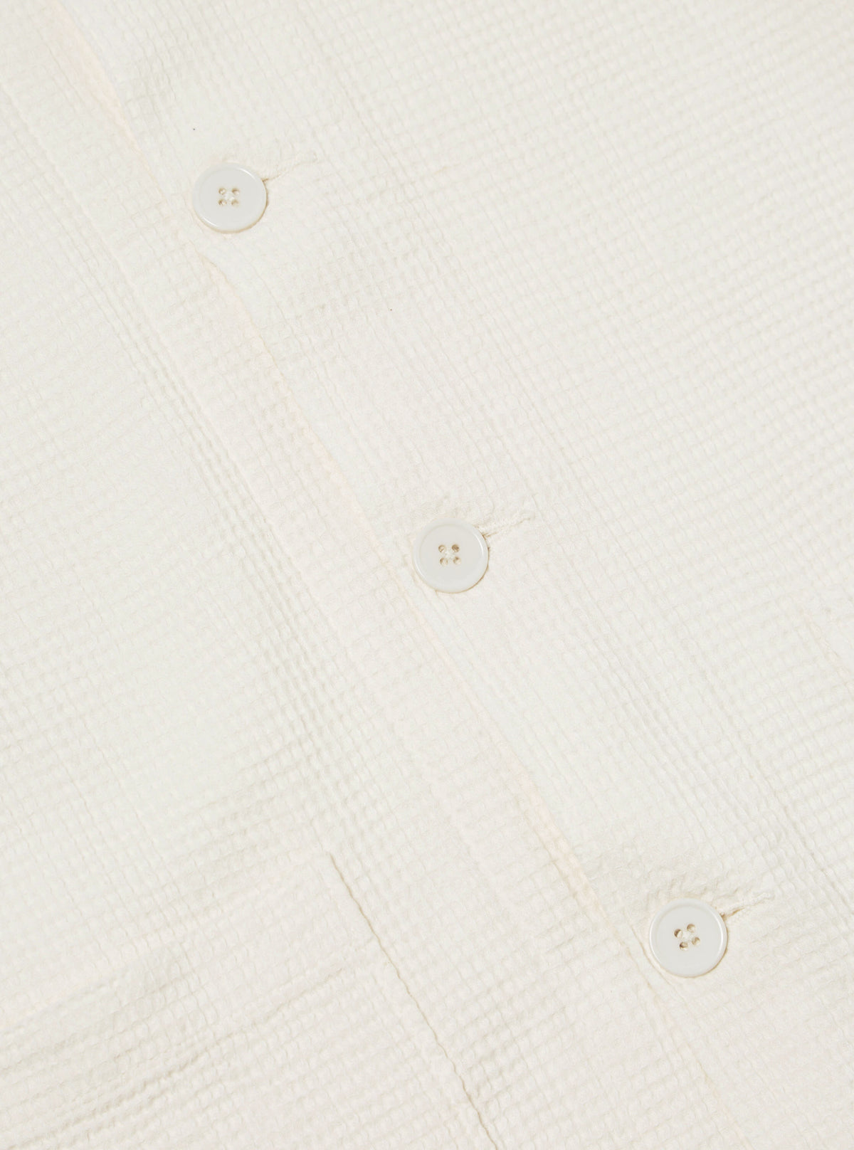 Ecru Japanese Waffle Travail Overshirt