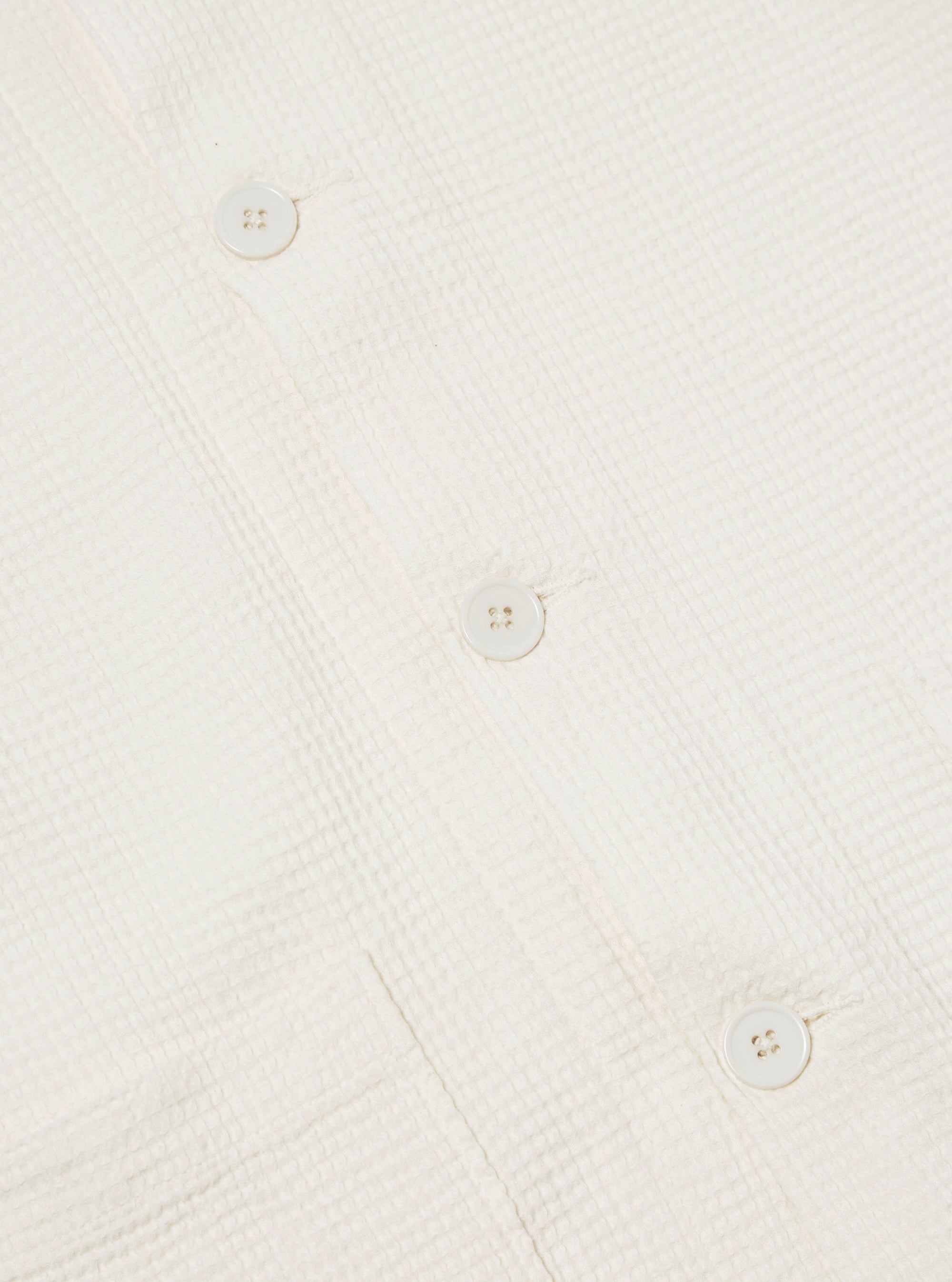 Ecru Japanese Waffle Travail Overshirt