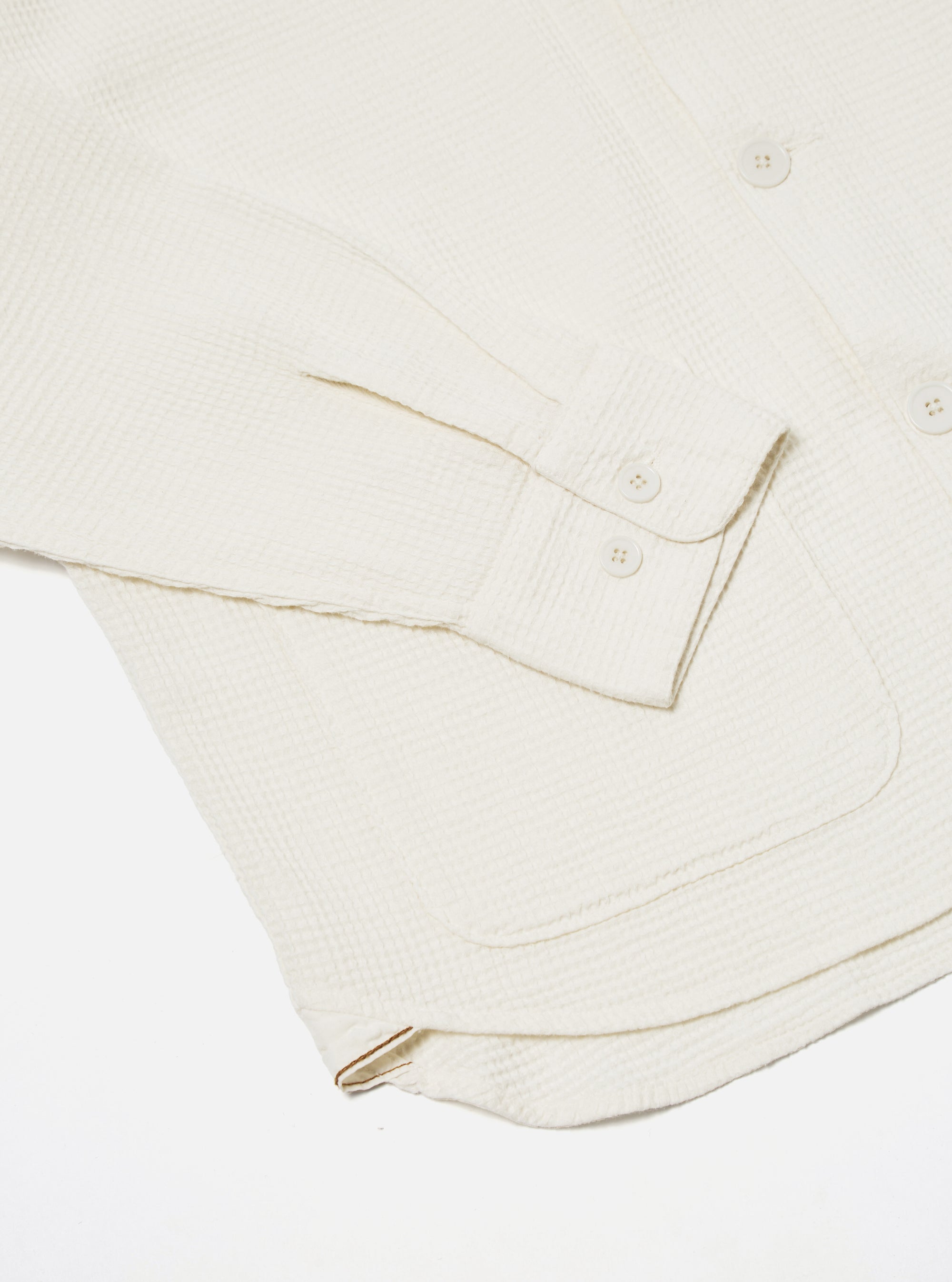 Ecru Japanese Waffle Travail Overshirt