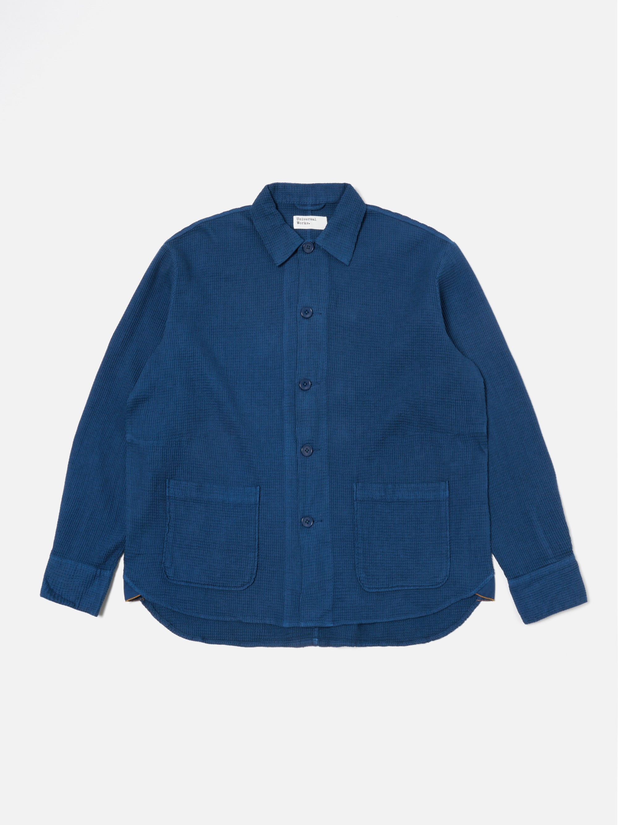 Navy Japanese Waffle Travail Overshirt