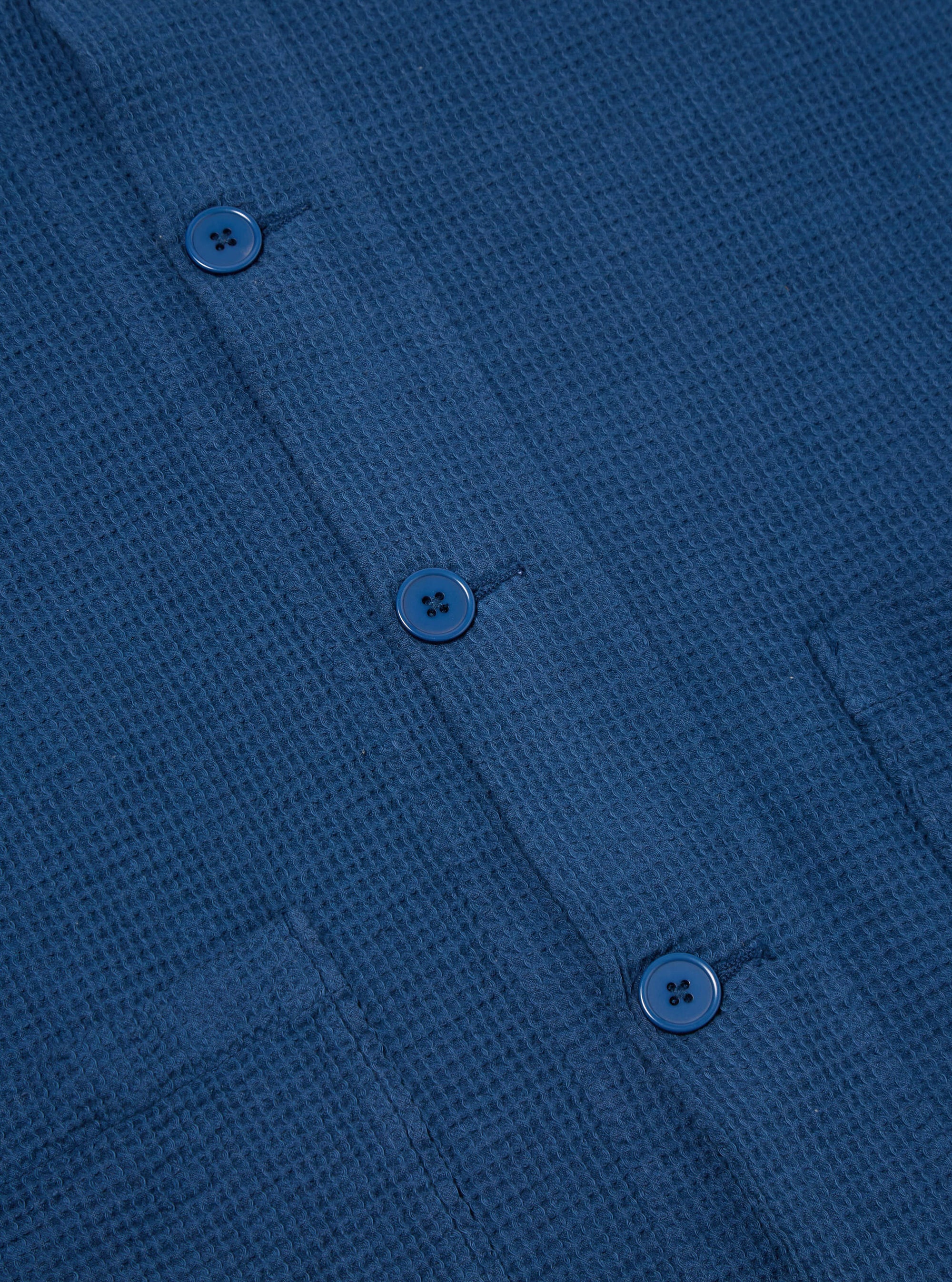 Navy Japanese Waffle Travail Overshirt