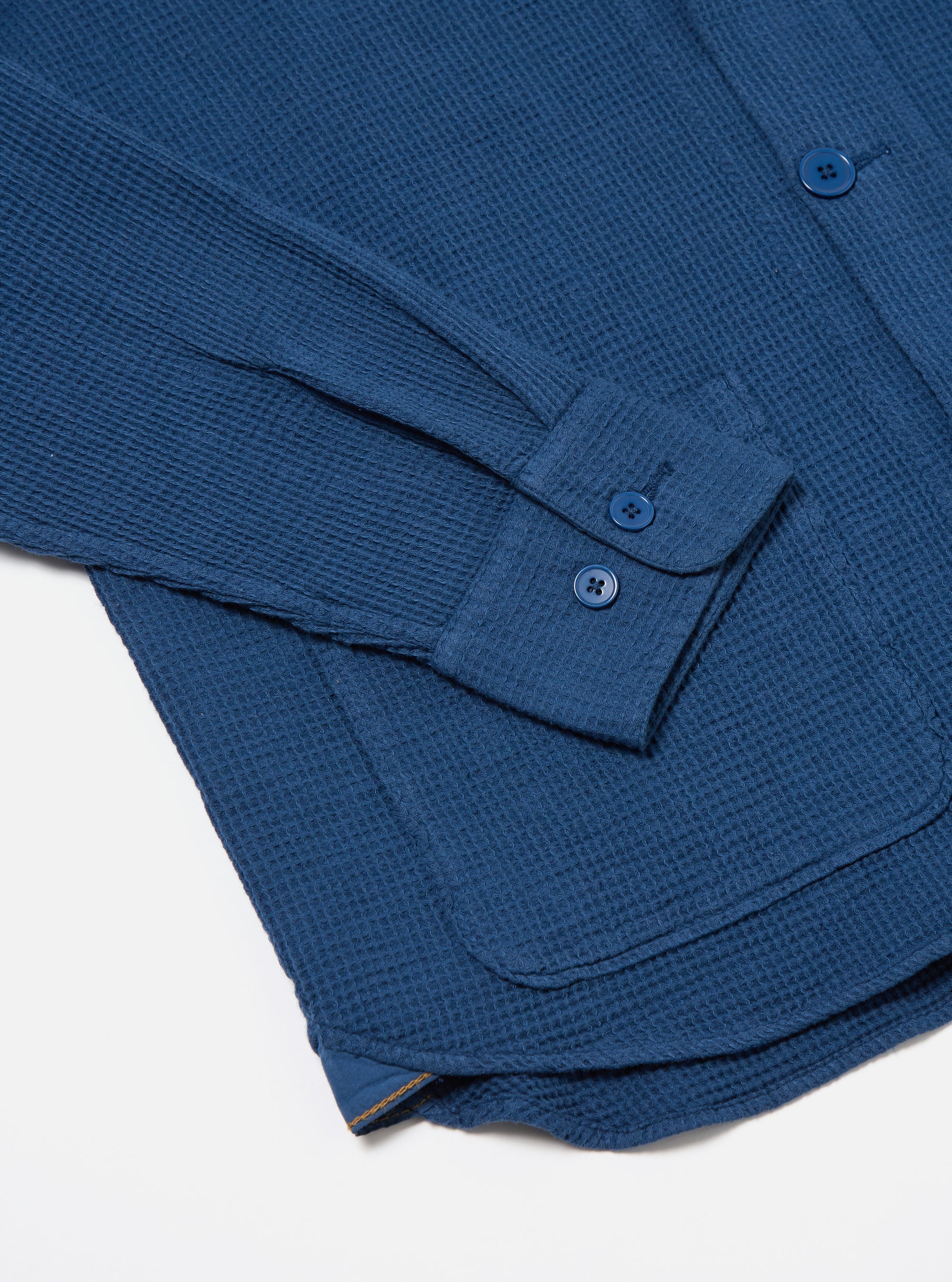 Navy Japanese Waffle Travail Overshirt