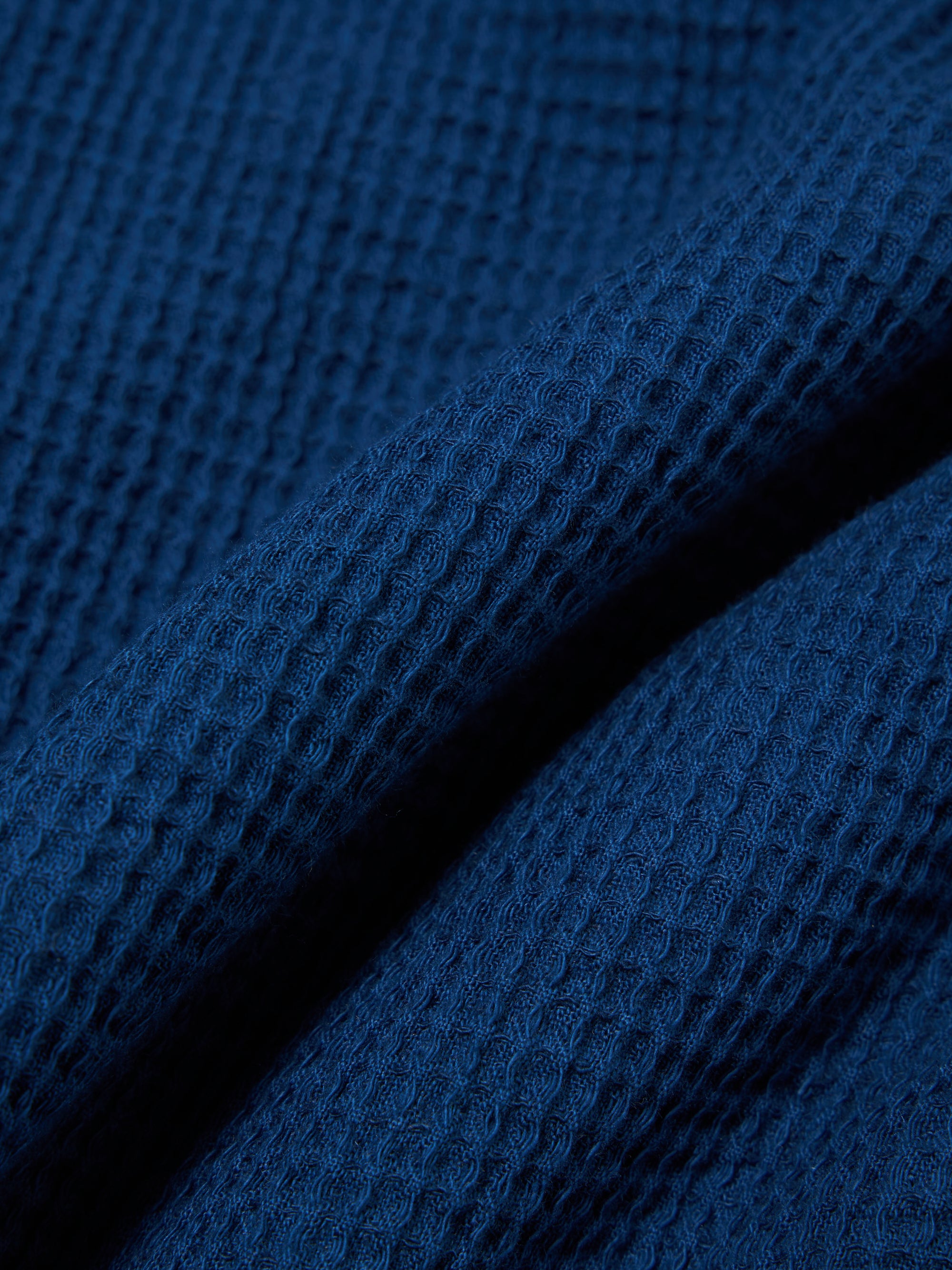 Navy Japanese Waffle Travail Overshirt
