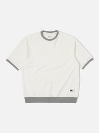 Ecru Brush Back Sweat Short Sleeve Crew