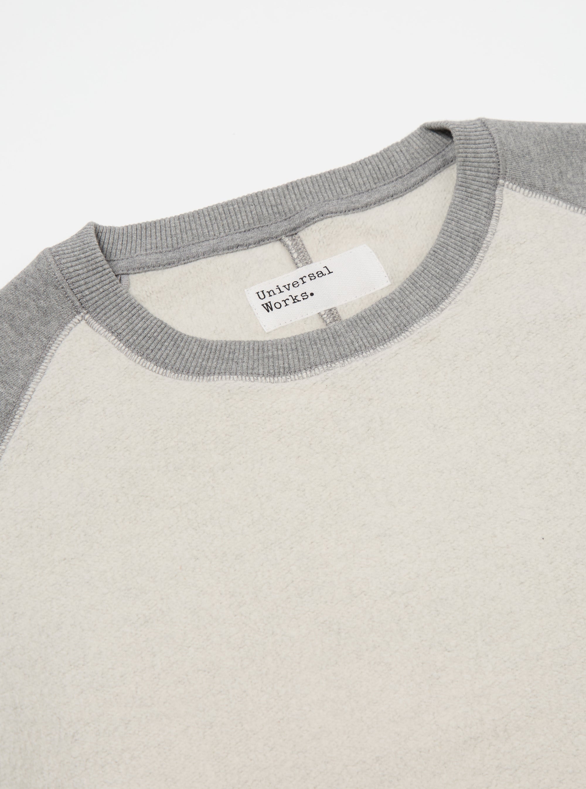 Grey Marl Brush Back Sweat Short Sleeve Crew