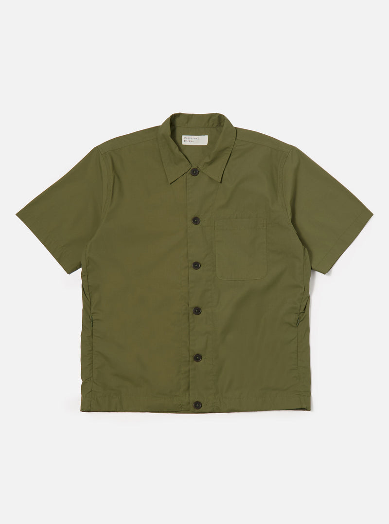 Olive Recycled Polytech Tech Overshirt