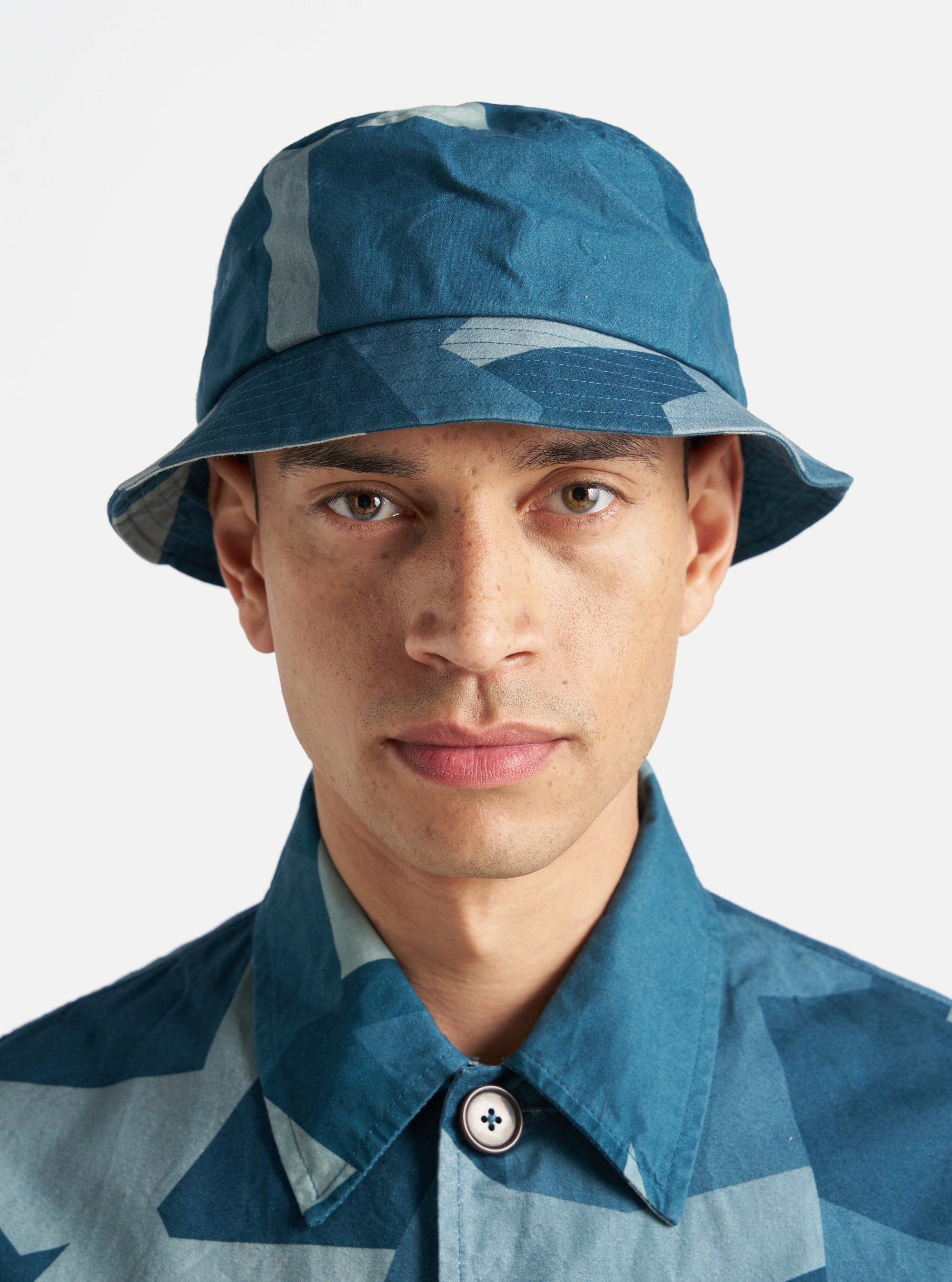 Blue Swedish Camo Beach Hat